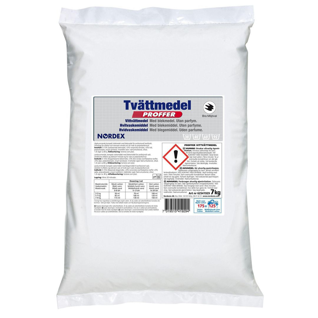 BildeTvättmedel NORDEX Proffer vitt 7kg