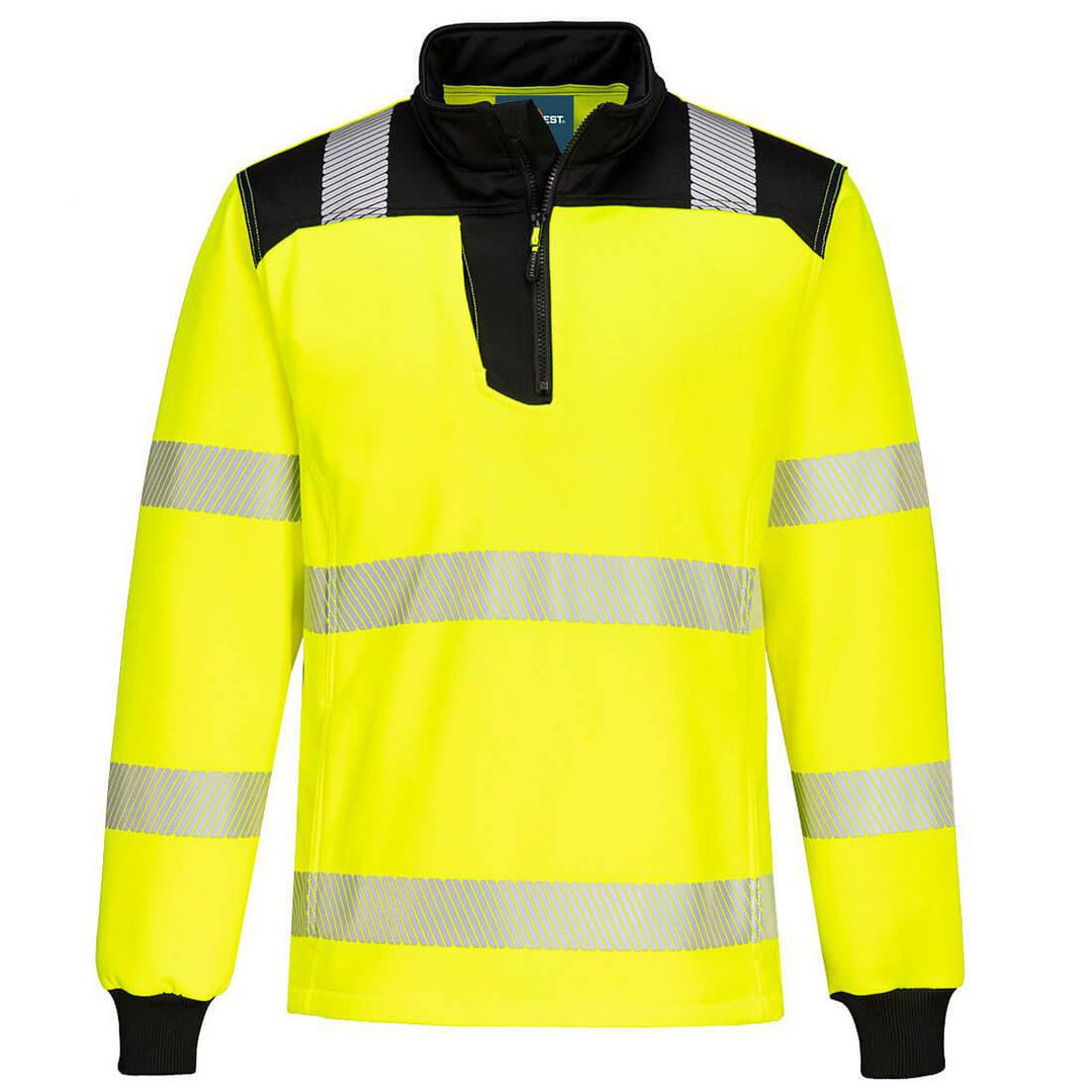 BildeSweatshirt PW3 Hi-Vis 1/4 Zip gul L