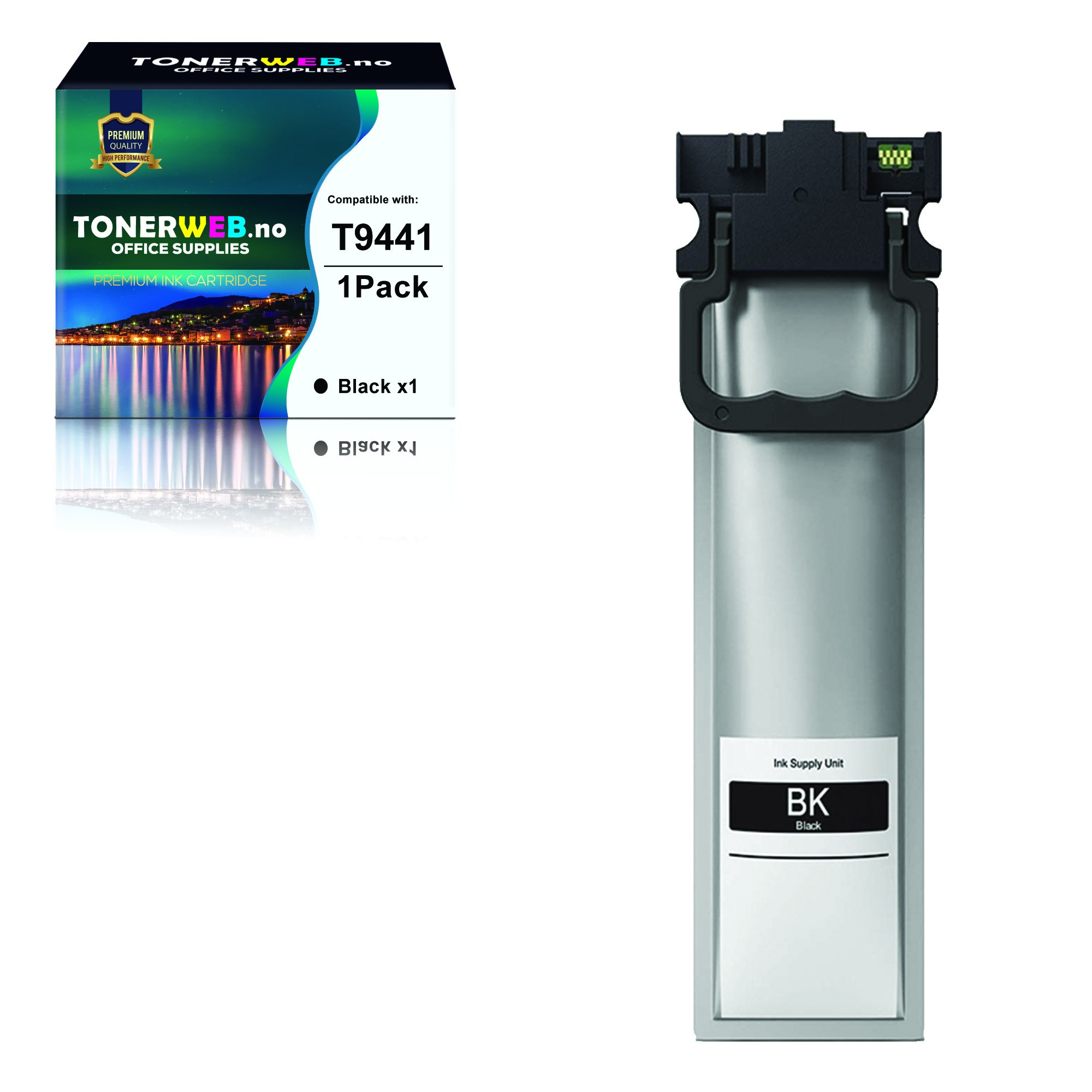 Epson T9441 BK (svart) Blekkpatron 3000 sider - kompatibel