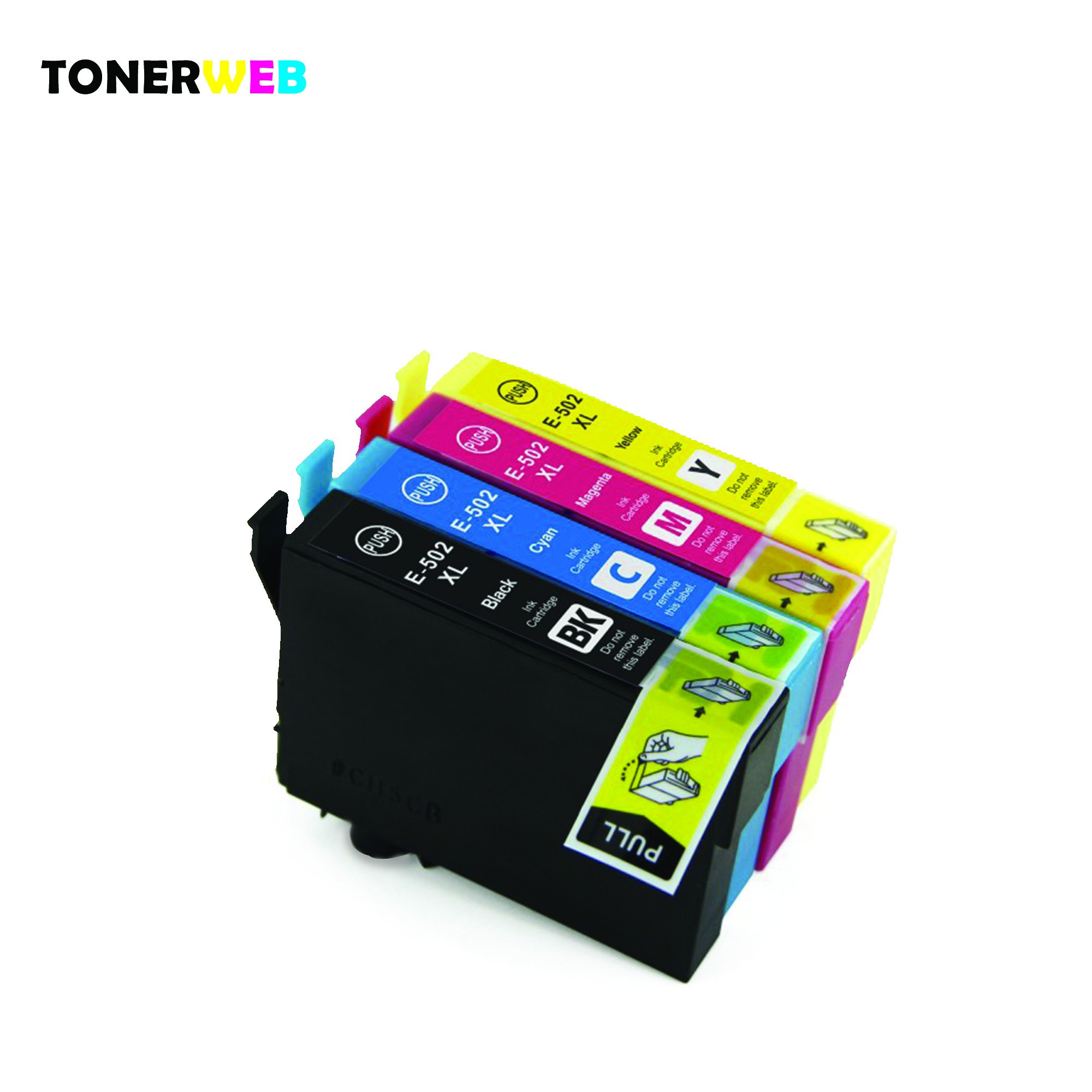 Epson 502XL BK/C/M/Y (svart/cyan/magenta/gul) blekkpatroner 4-pakk 1 x 9,2 ml / 3 x 6,4 ml - kompatibel