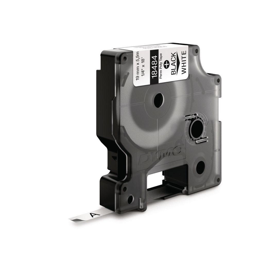 BildeTape Rhino perm polyester 19mm sv på vit