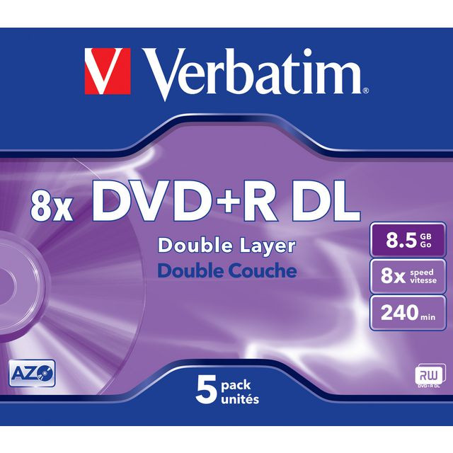 BildeDVD+R VERBATIM 8,5GB Dual Layer 5/fp