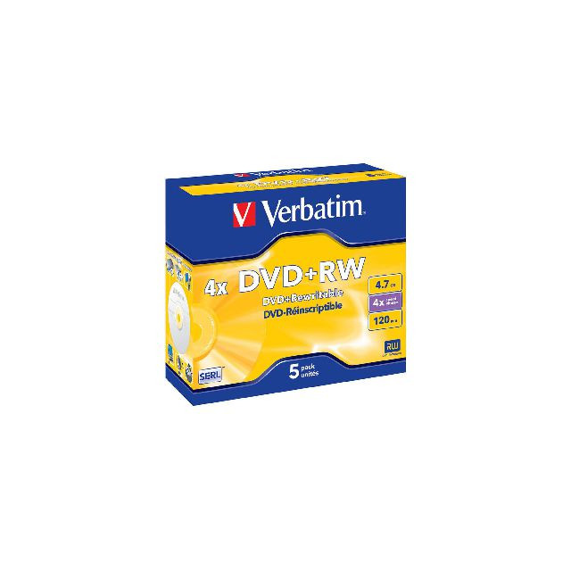 BildeDVD+RW VERBATIM 4,7GB 5/fp