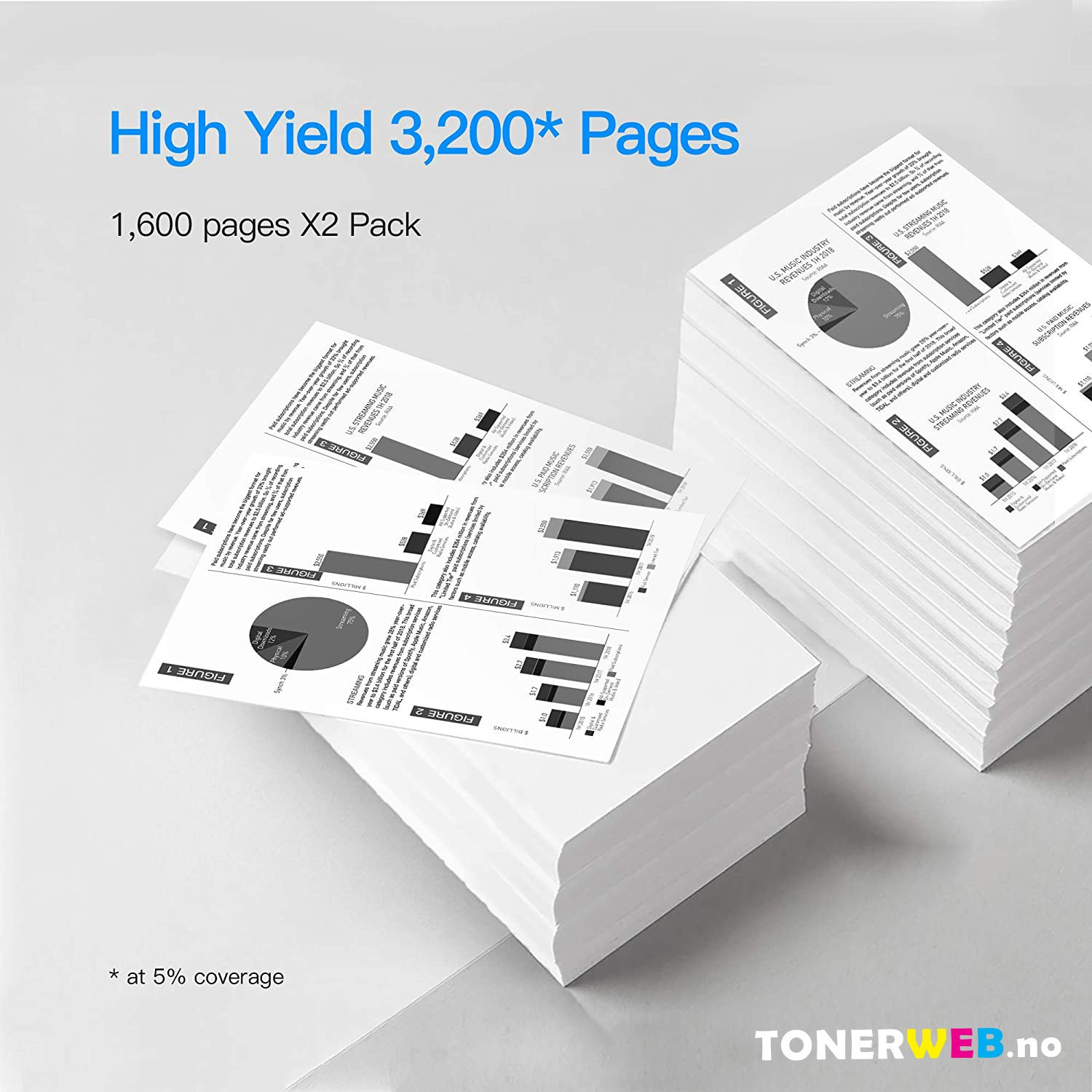 Tonerkassett, erstatter HP/Canon Toner Sort 530A/ 718(3.500 sider)