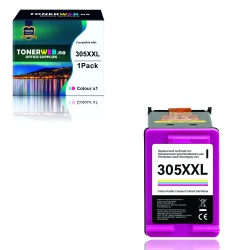 BildeHP 305XL Blekkpatron 3 farge • HP - erstatter 3YM63AE