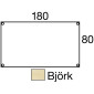 Bord frist 180x80cm björklaminat/svart