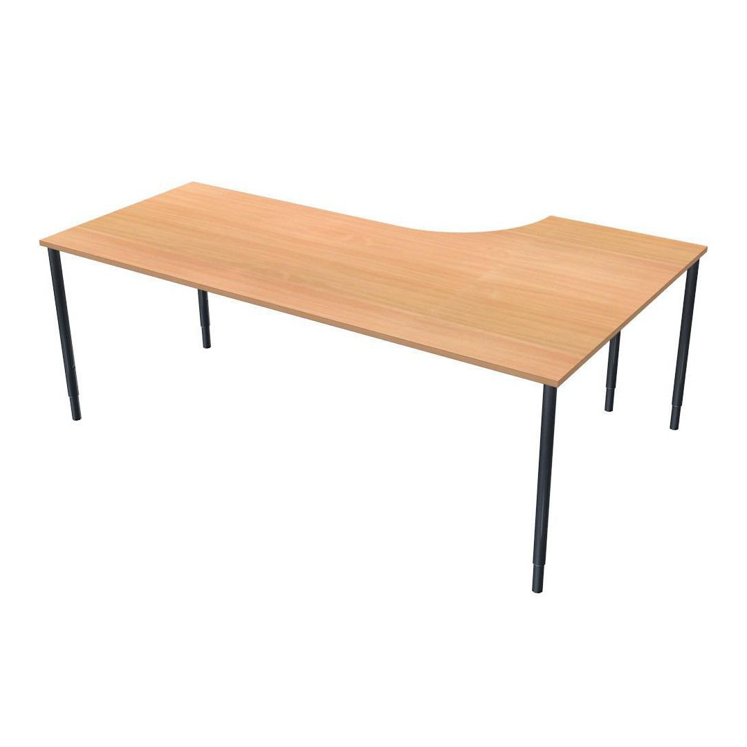 BildeBord vänster 200x120cm boklaminat/svart