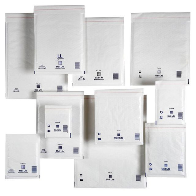 BildeBubbelpåse CD 180x160mm vit 10/fp