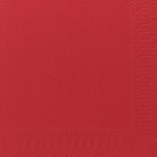 BildeServett 3-lags 33x33cm röd 125/fp