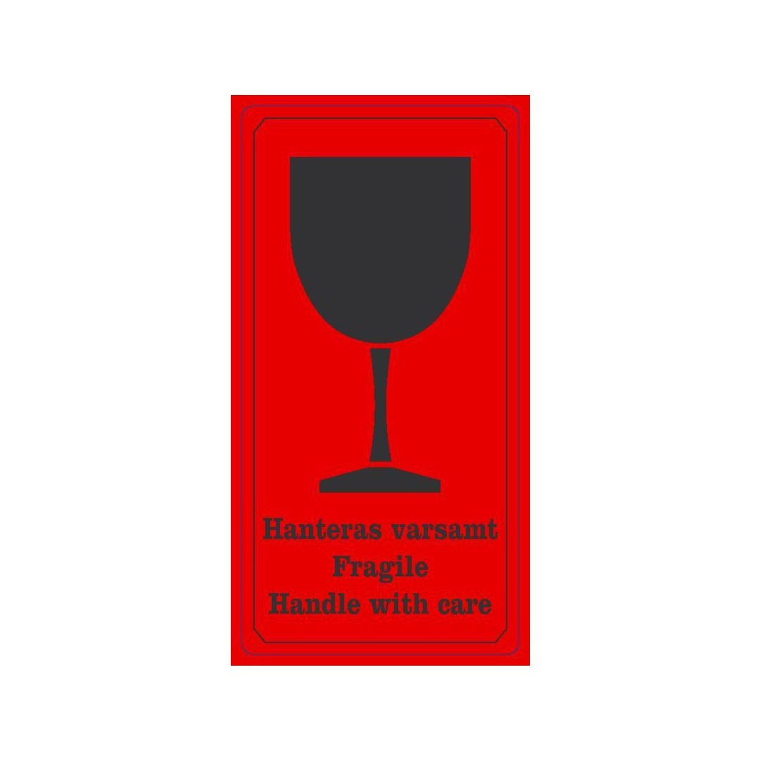 BildeVarningsetikett Hanteras varsamt 1000/rl