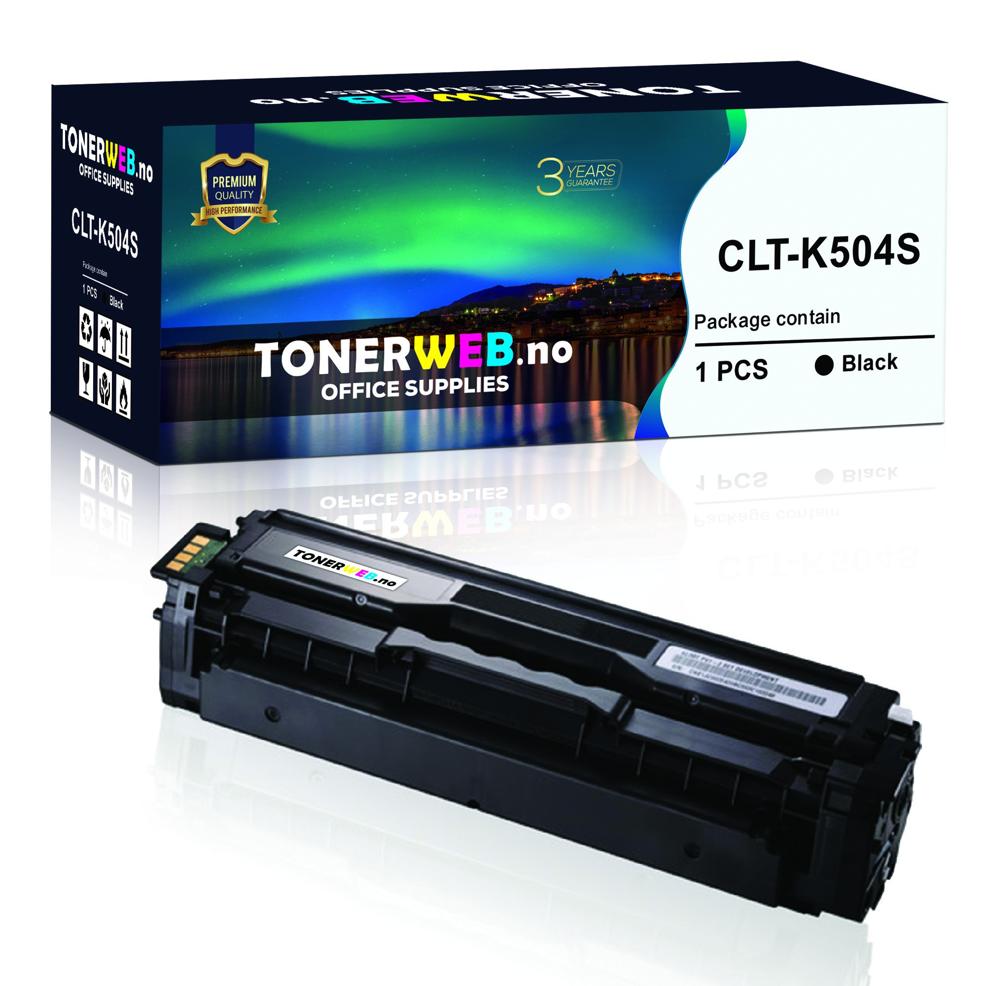 Samsung CLT-K504S BK (svart) toner 2500 sider - kompatibel