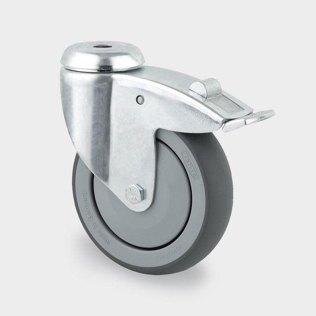 BildeHjul med broms 125mm