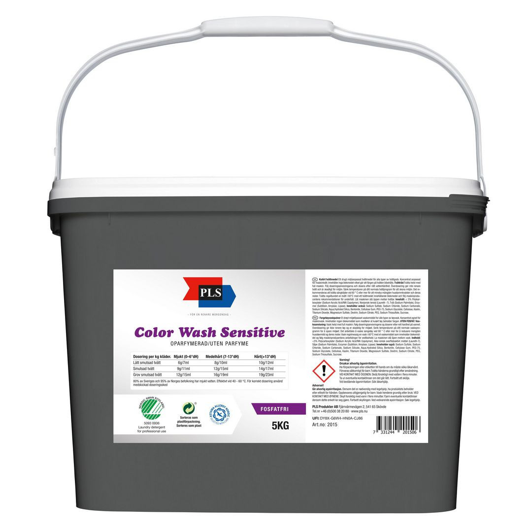 BildeTvättmedel PLS Color Wash Sensitive 5kg