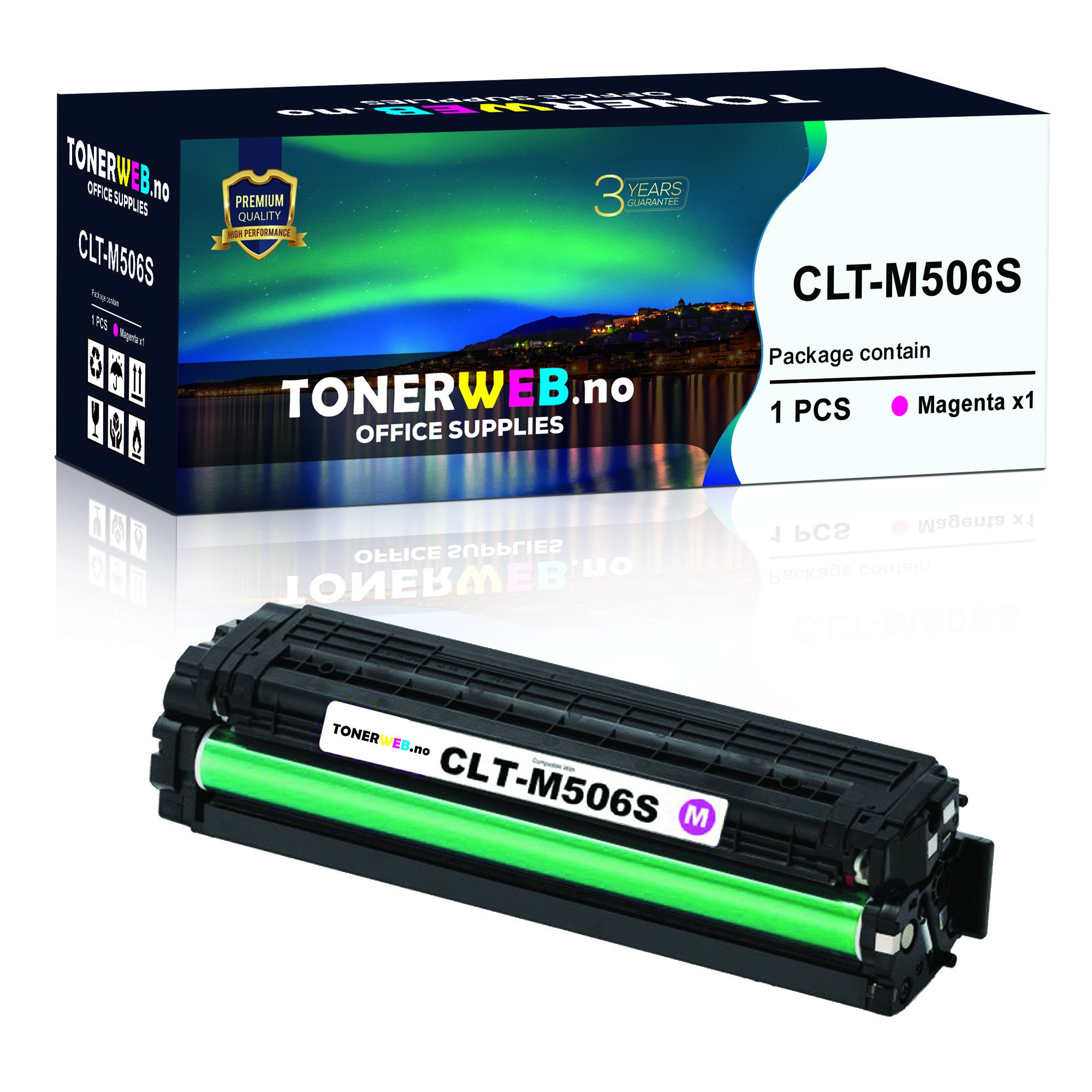 Samsung CLT-M506L M (magenta) toner 3500 sider - kompatibel