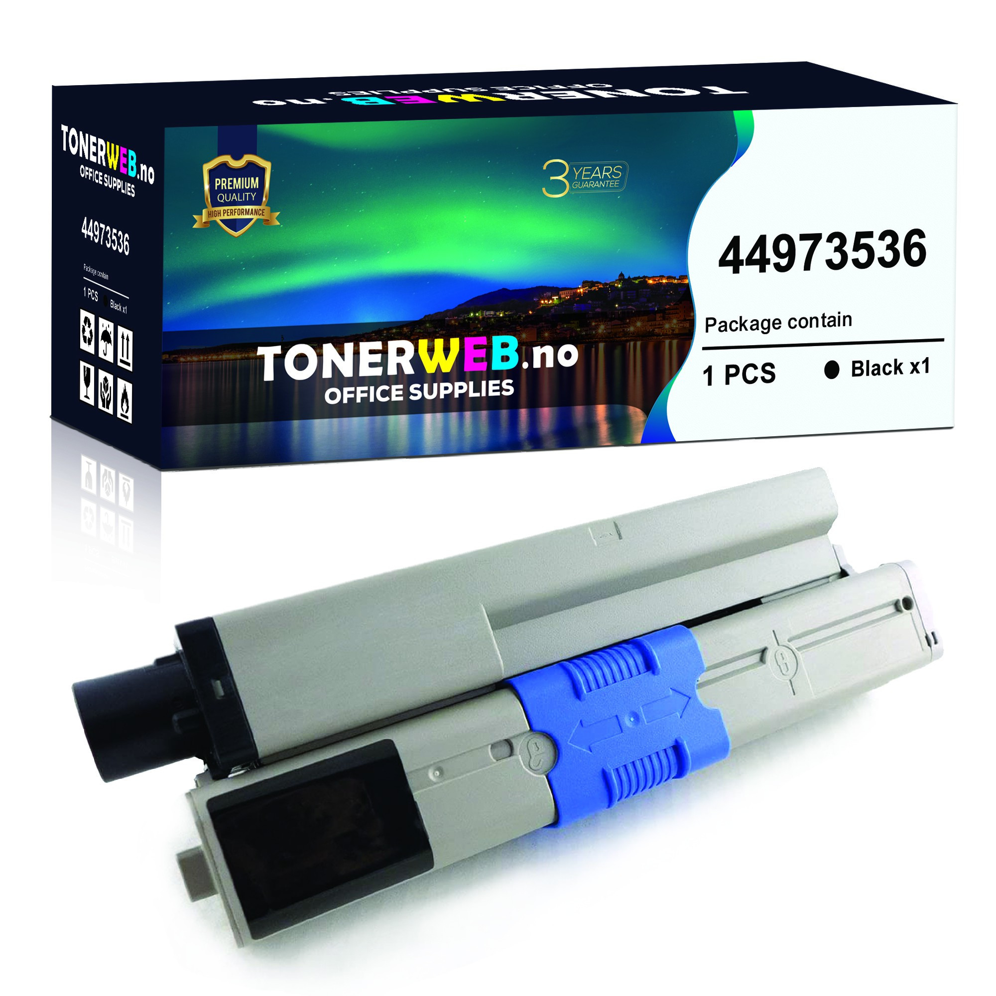 BildeOKI C301 / C321 BK (svart) toner 2200 sider - kompatibel