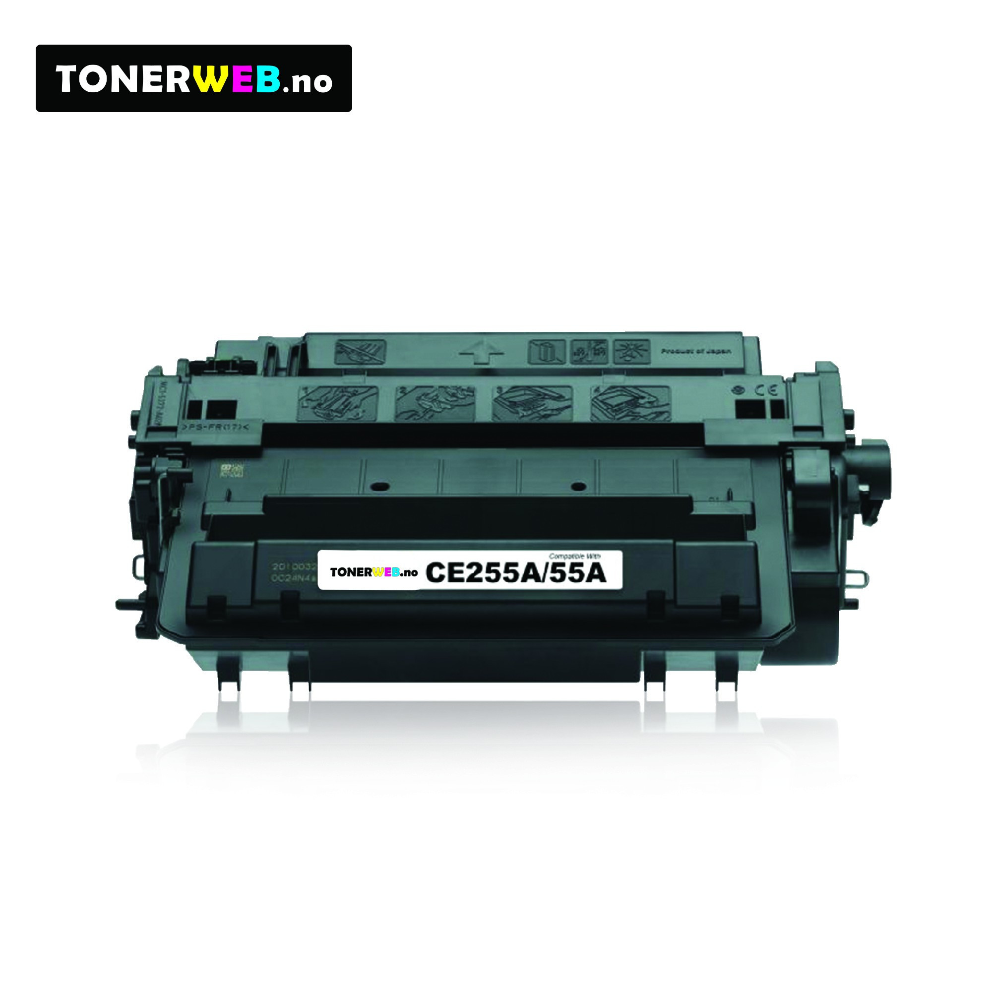 HP 55A BK (svart) toner 6000 sider - kompatibel