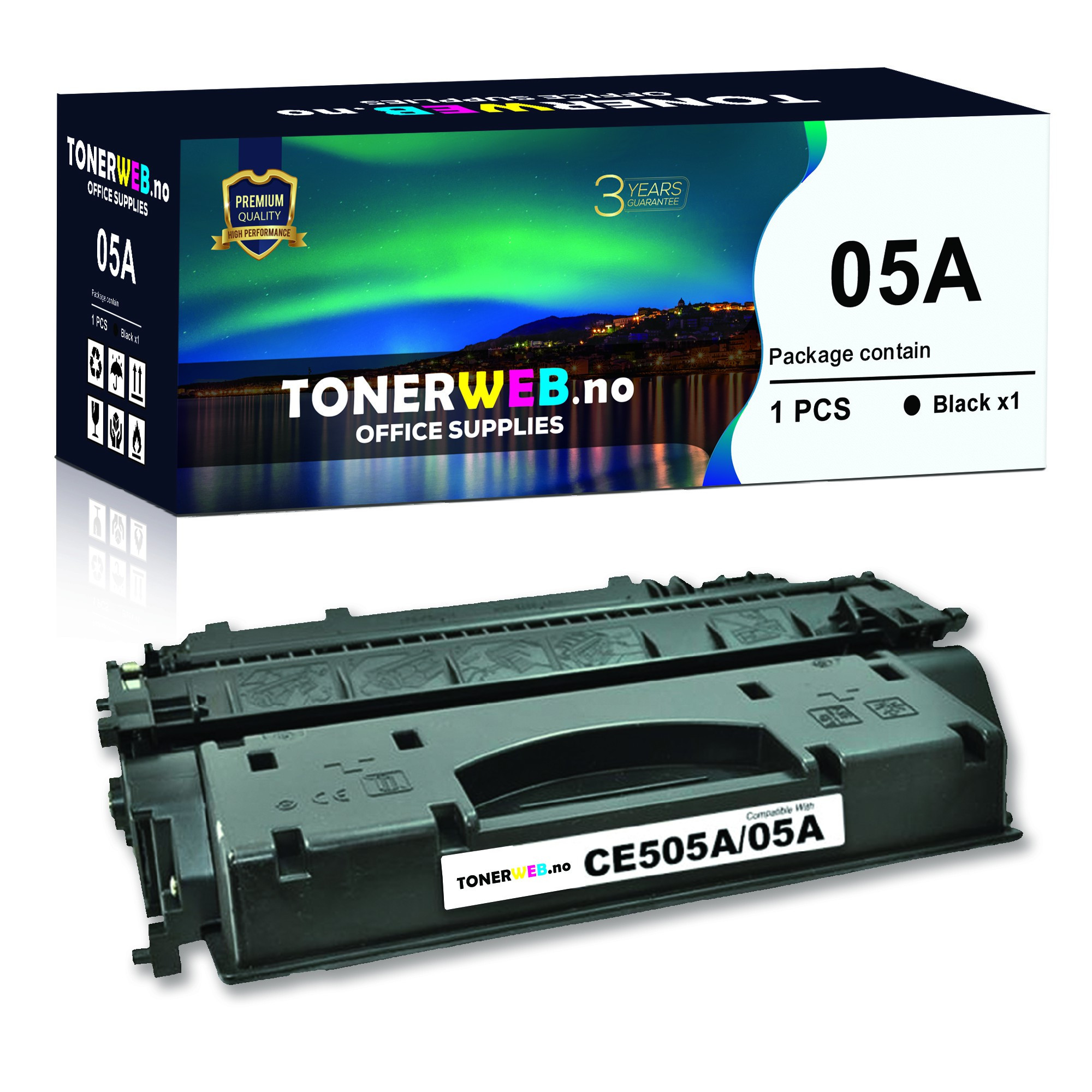 HP 05A BK (svart) toner 2700 sider - kompatibel