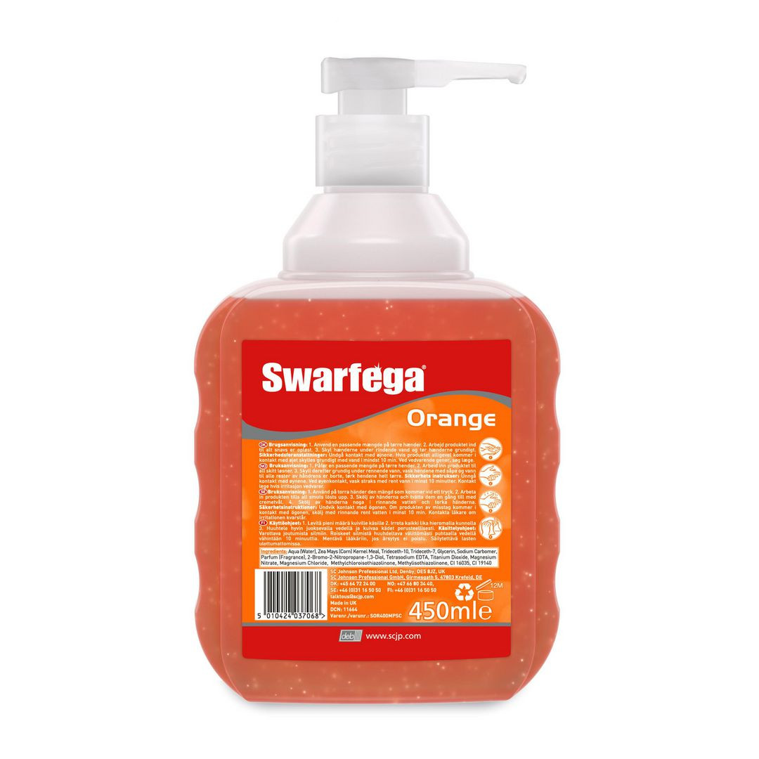BildeHandrengöring SWARFEGA Orange 450ml 6/fp