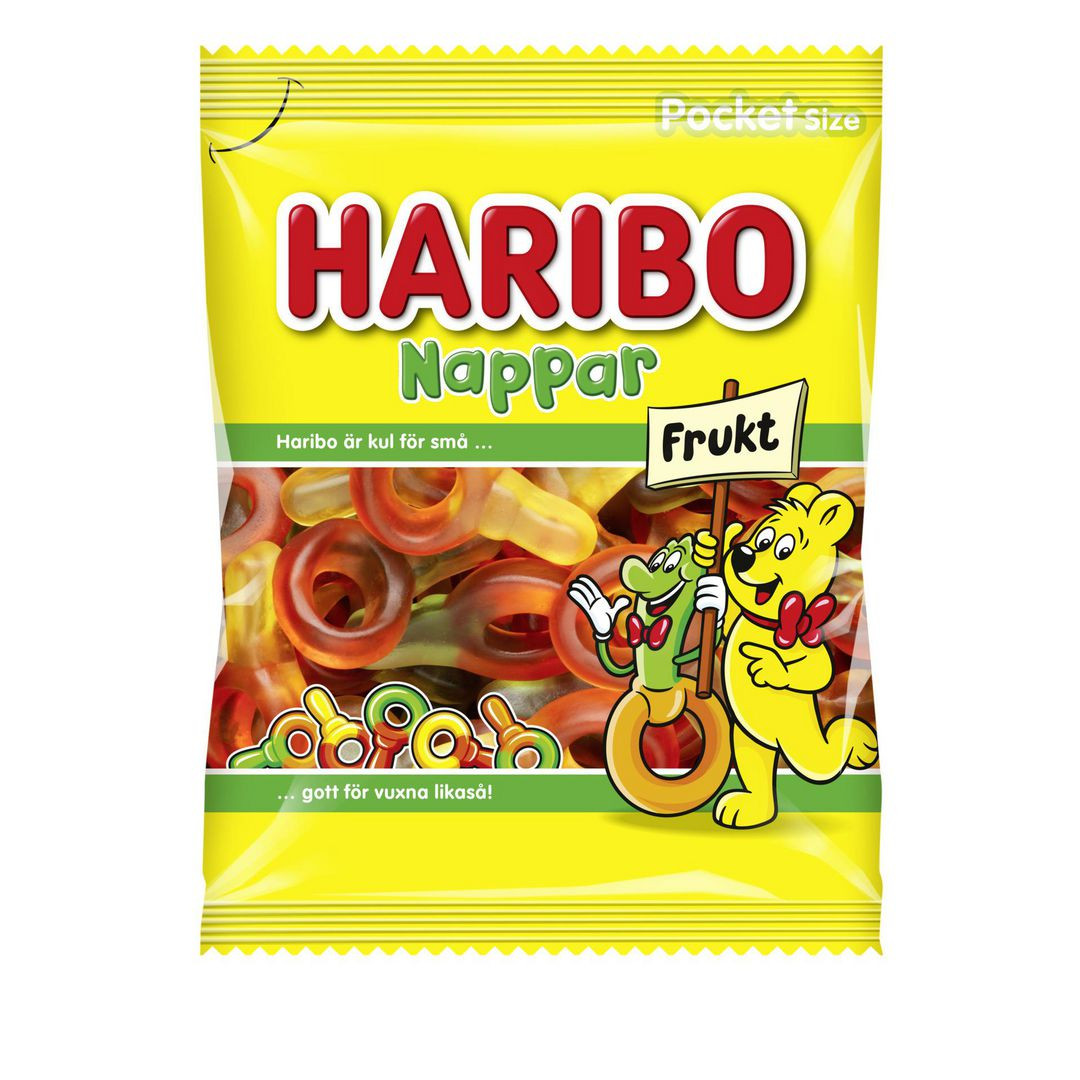 BildeGodis HARIBO Nappar Frukt 80g