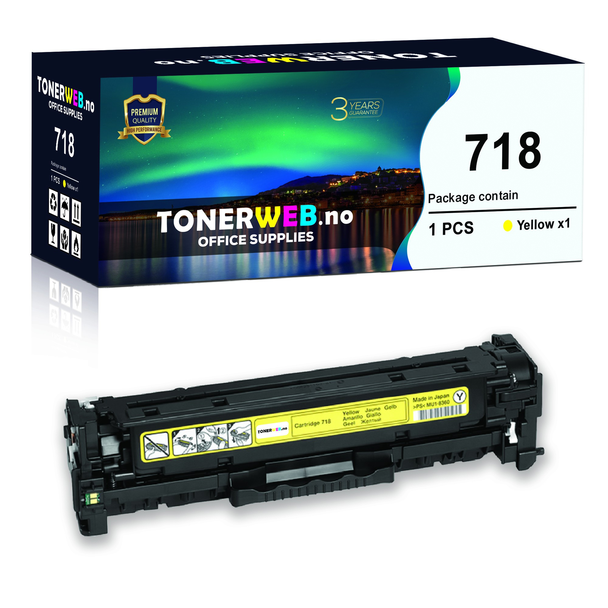 Canon Toner Gul 718Y (2.900 sider) - Erstatter 2659B002