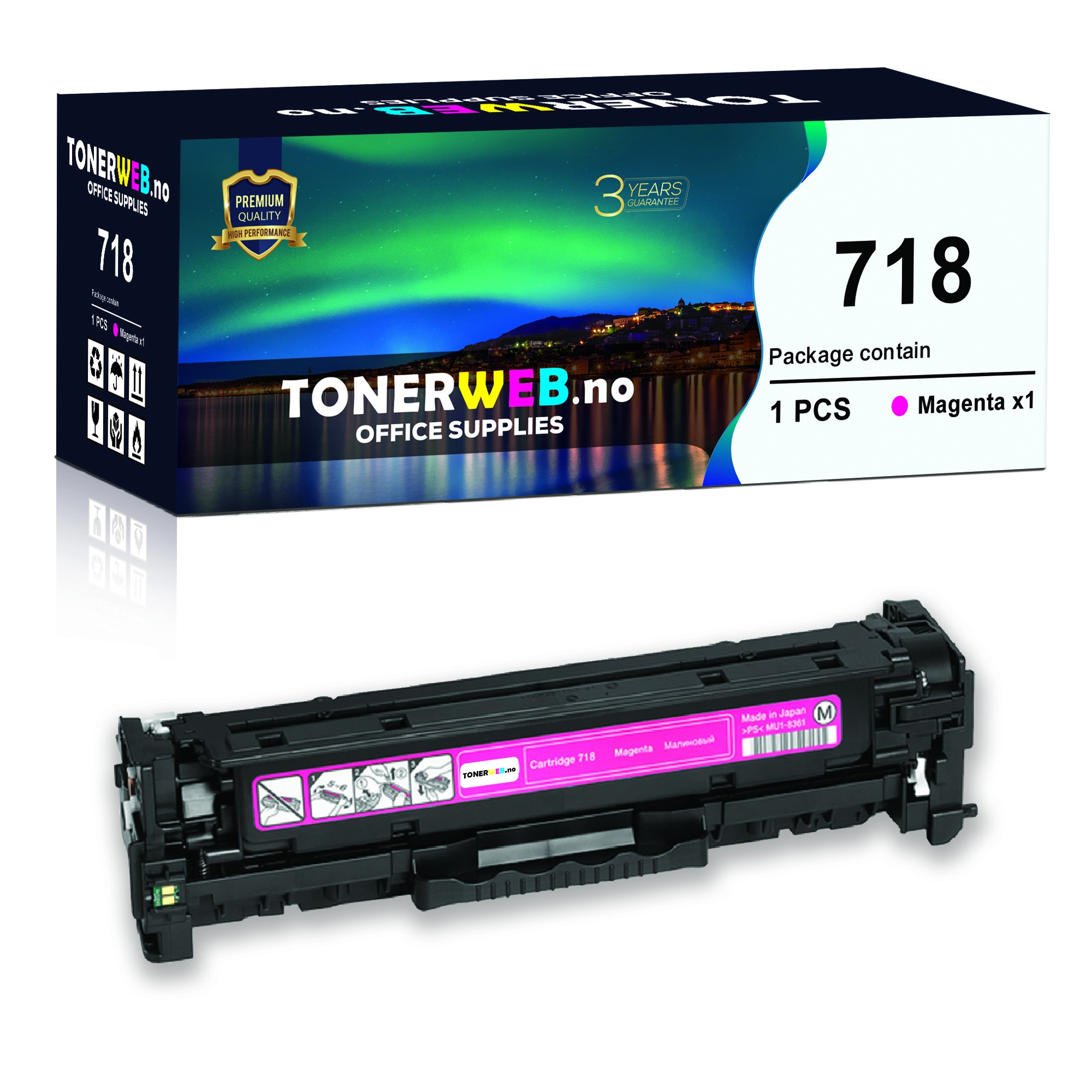 Canon Toner Magenta 718M (2.900 sider) - Erstatter 2660B002