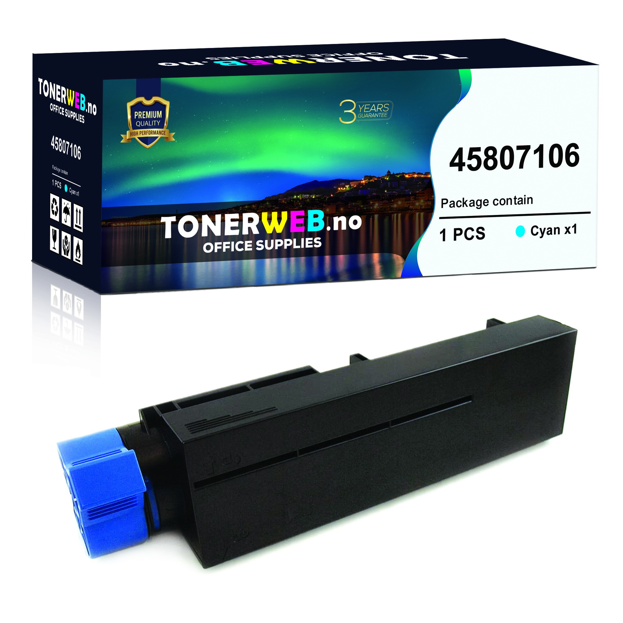 OKI MB 472 / 492 / 562 BK (svart) toner 7000 sider - kompatibel