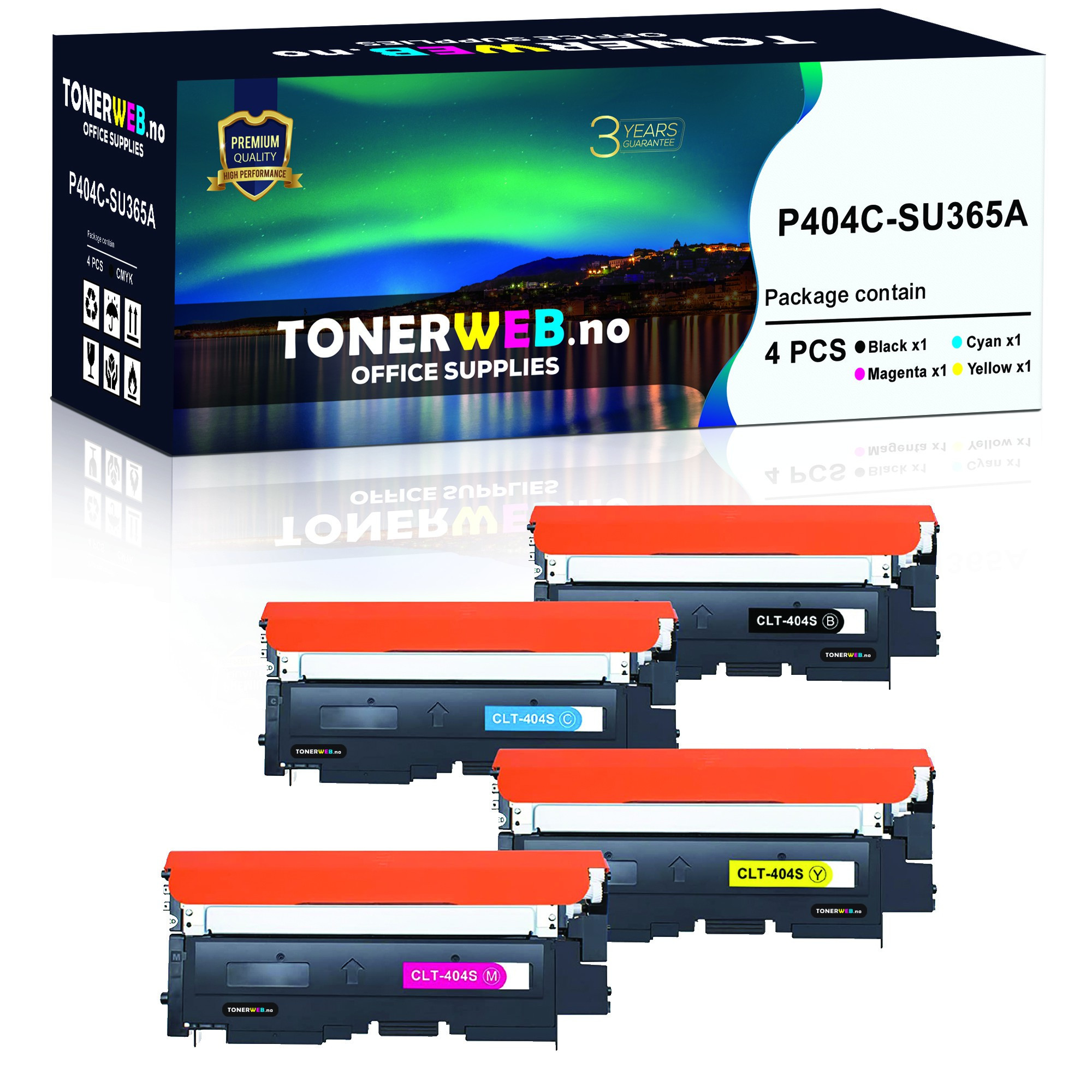 BildeSamsung Toner Pakke BK/C/M/Y - Erstatter SU365A