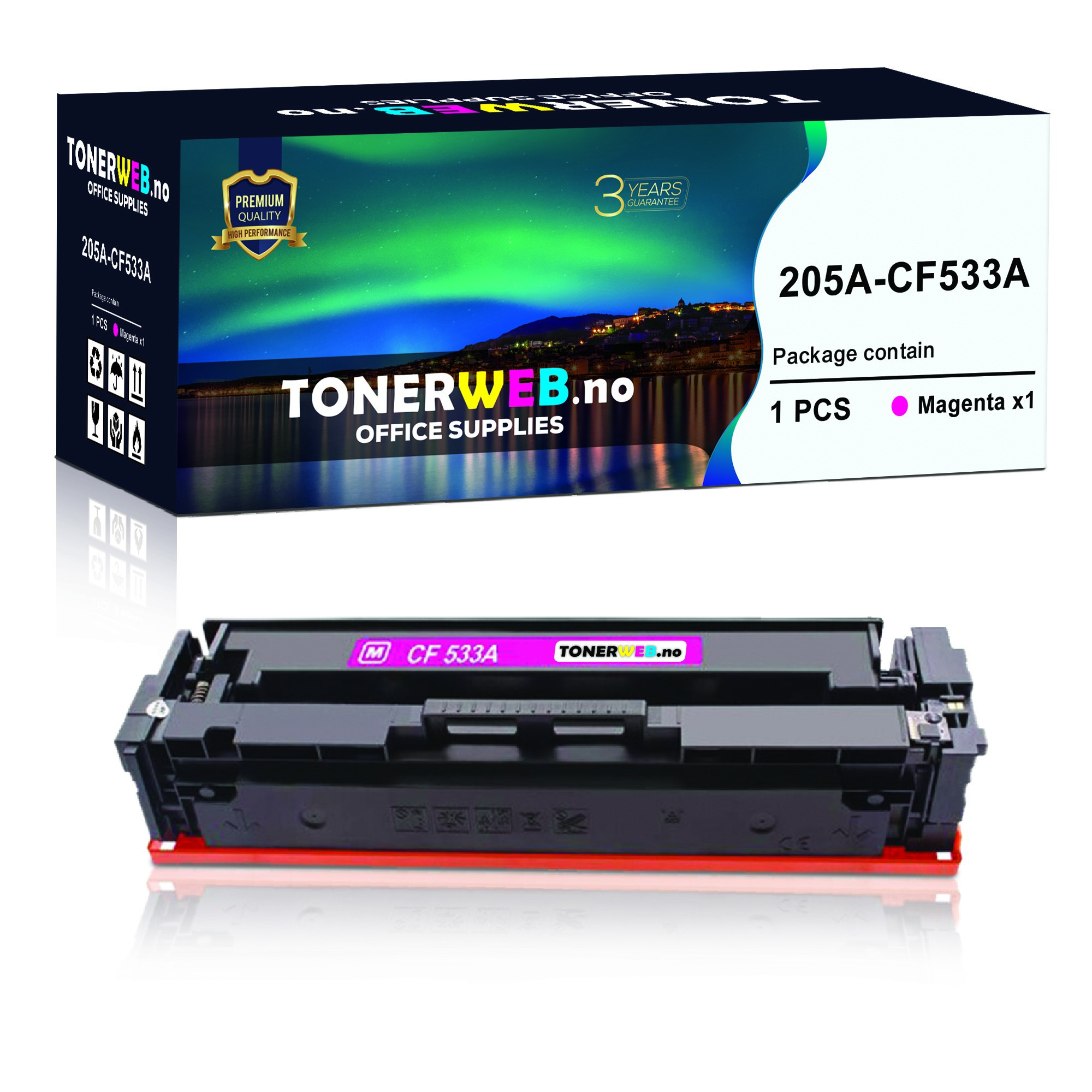 HP 205A M (magenta) toner 900 sider - kompatibel