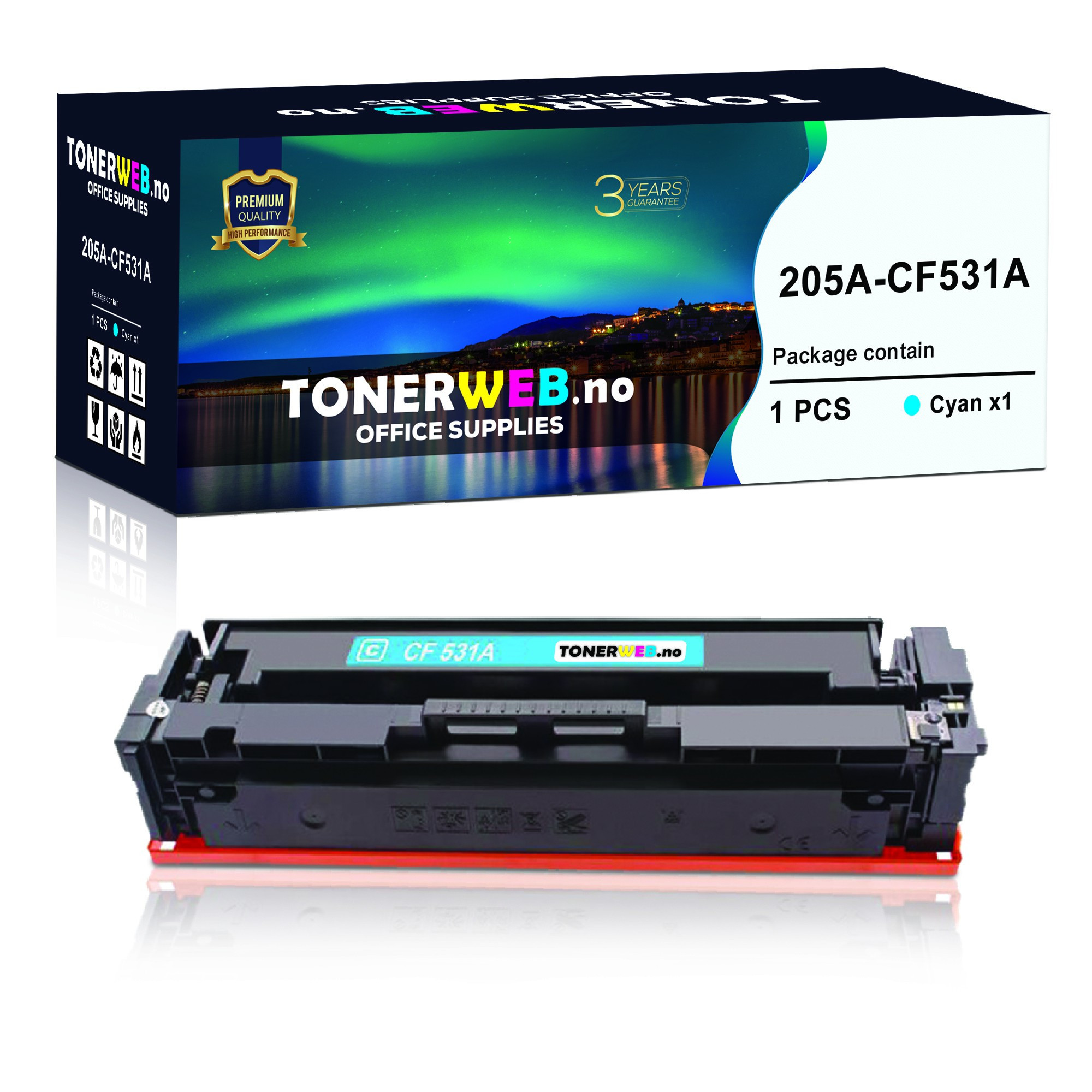 BildeHP 205A C (cyan) toner 900 sider - kompatibel