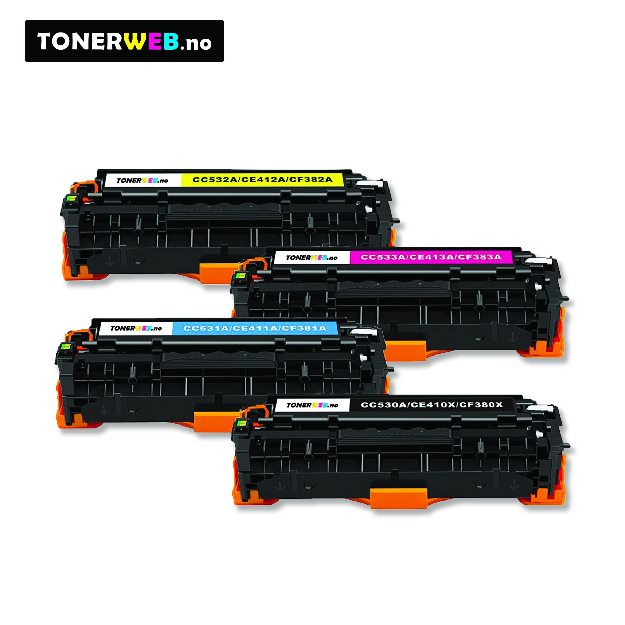 HP 304A BK/C/M/Y (svart/cyan/magenta/gul) toner 4-pakk 1 x 3500 sider / 3 x 2800 sider - kompatibel