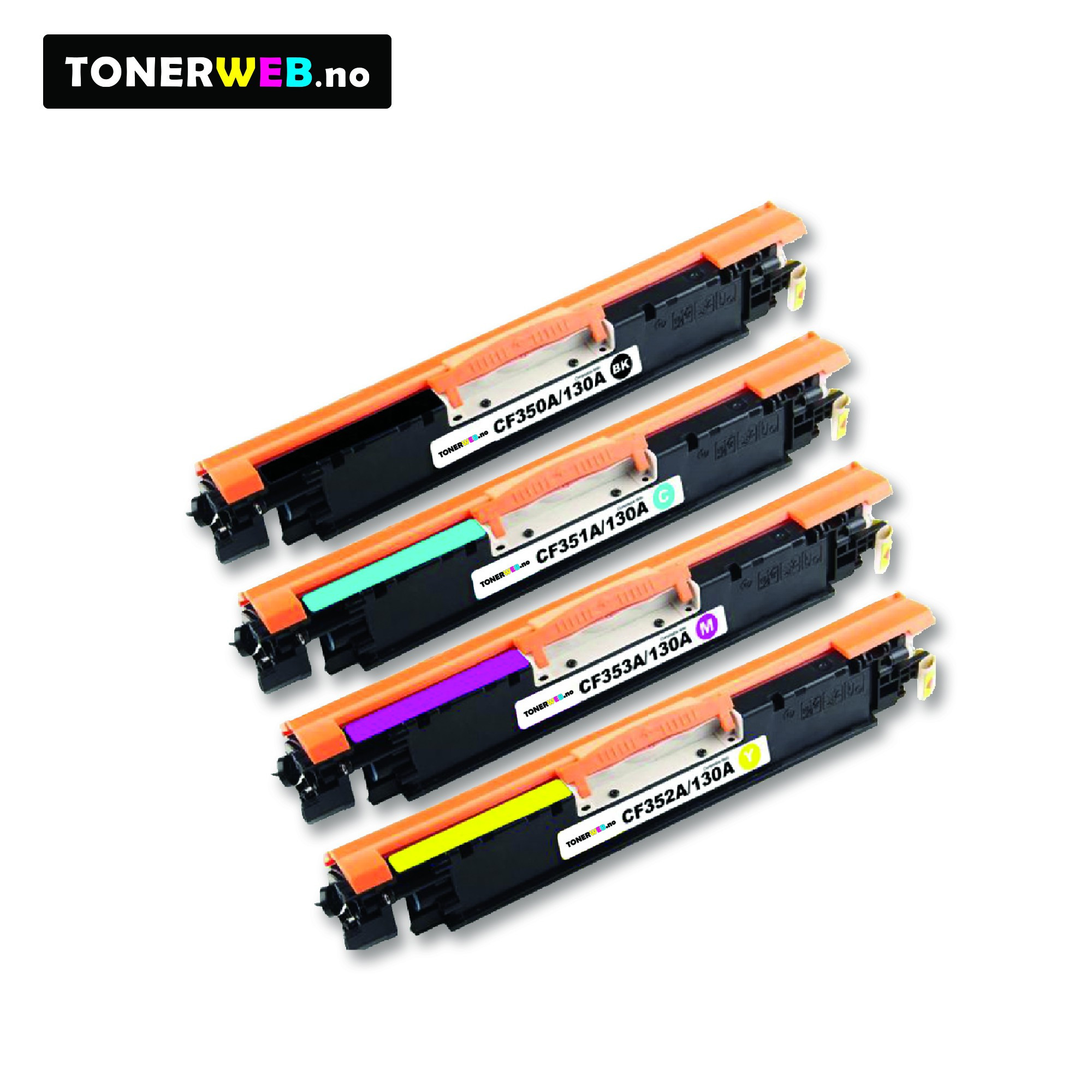 HP 130A BK/C/M/Y (svart/cyan/magenta/gul) toner 4-pakk 1 x 1300 sider / 3 x 1000 sider - kompatibel