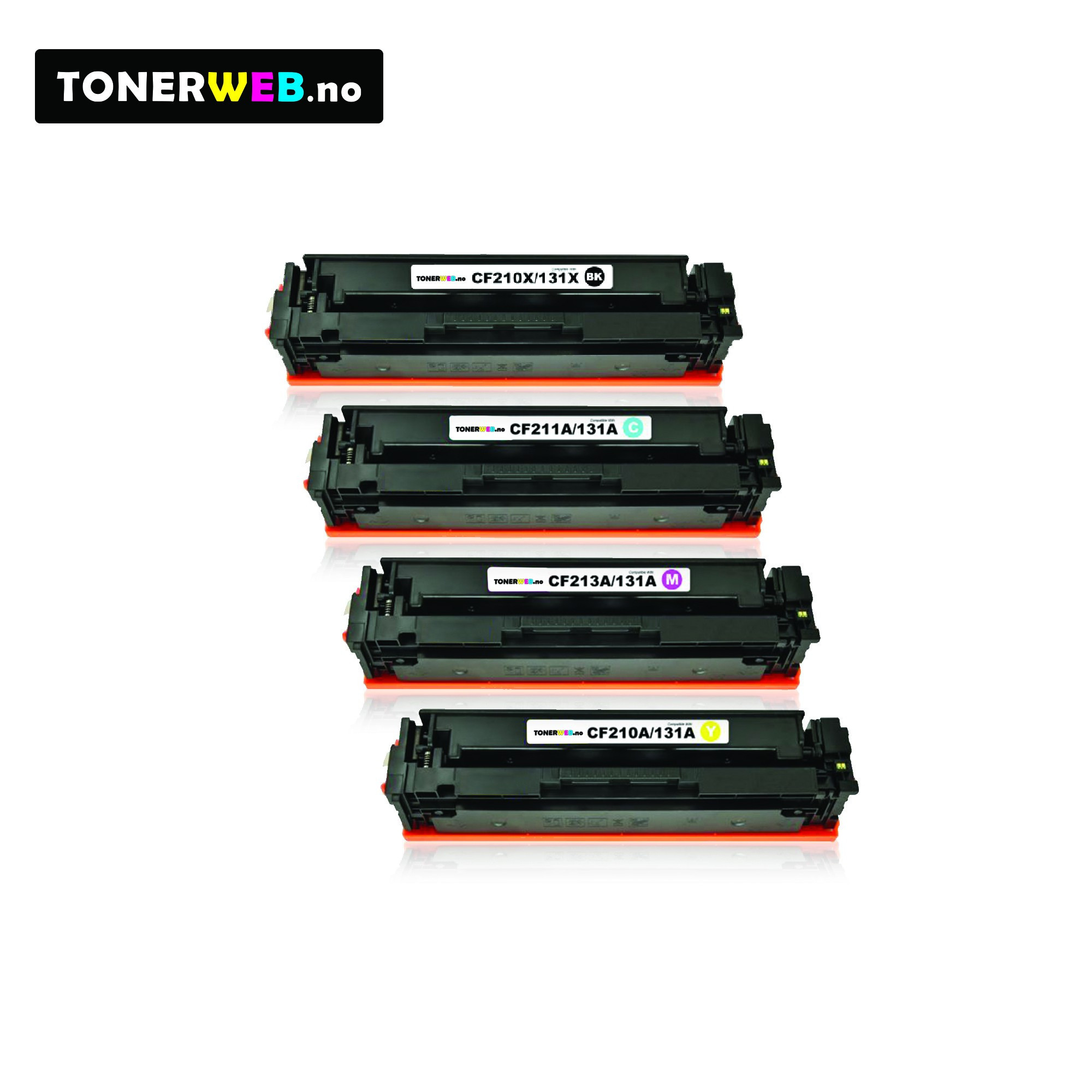 HP 131A BK/C/M/Y (svart/cyan/magenta/gul) toner 4-pakk 1 x 2400 sider / 3 x 1800 sider - kompatibel