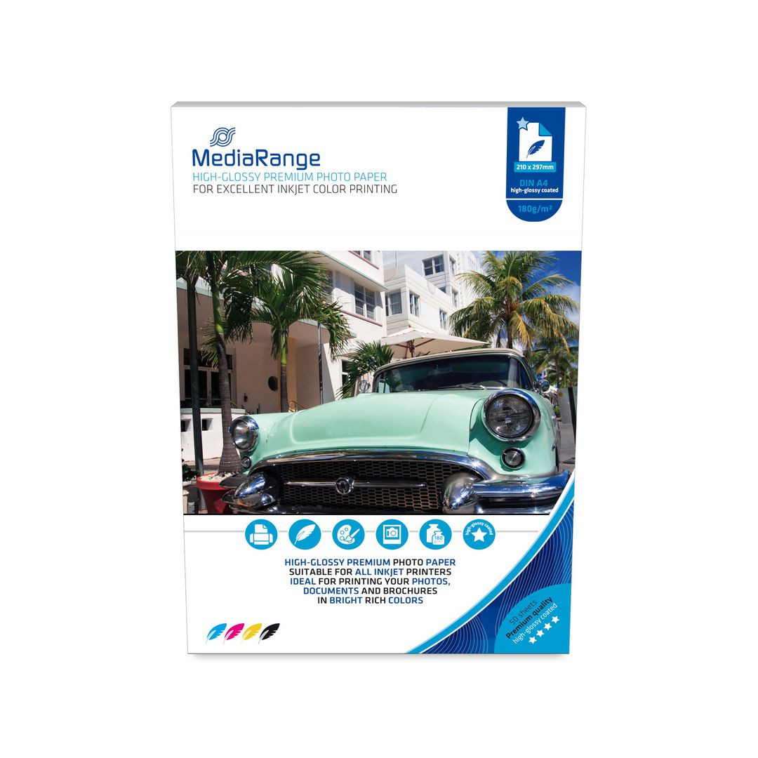 BildeFotopapper MEDIARANGE A4 glossy 50/fp