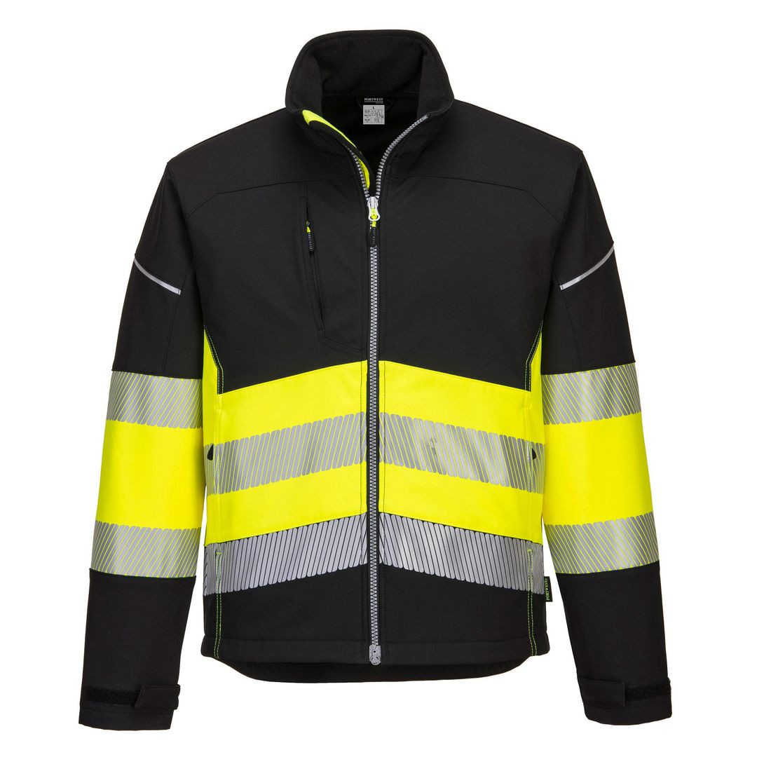 BildeVarselsoftshell 3L PW375 Hi-Vis Kl 1 XL
