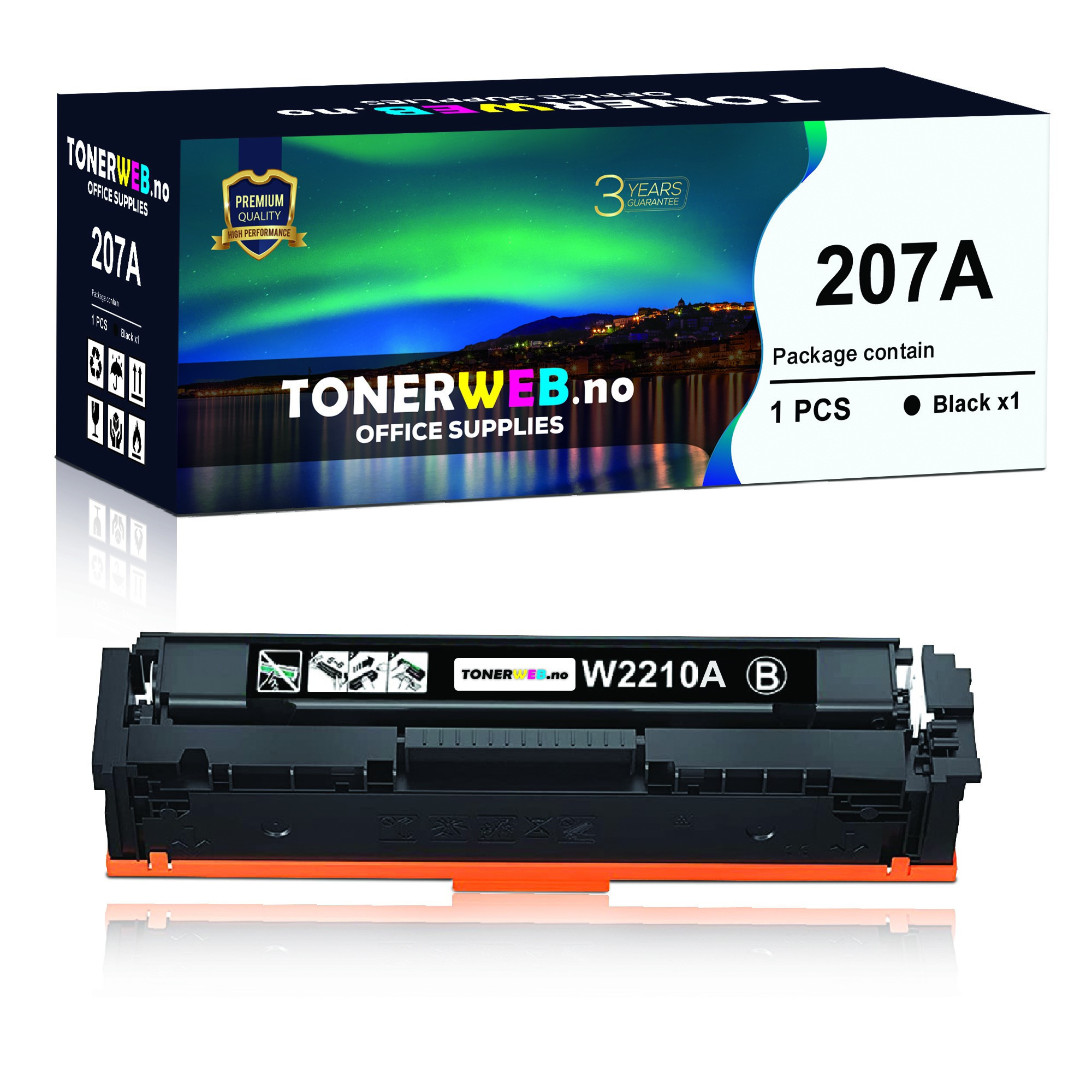 BildeHP 207A BK (svart) toner 1350 sider - kompatibel