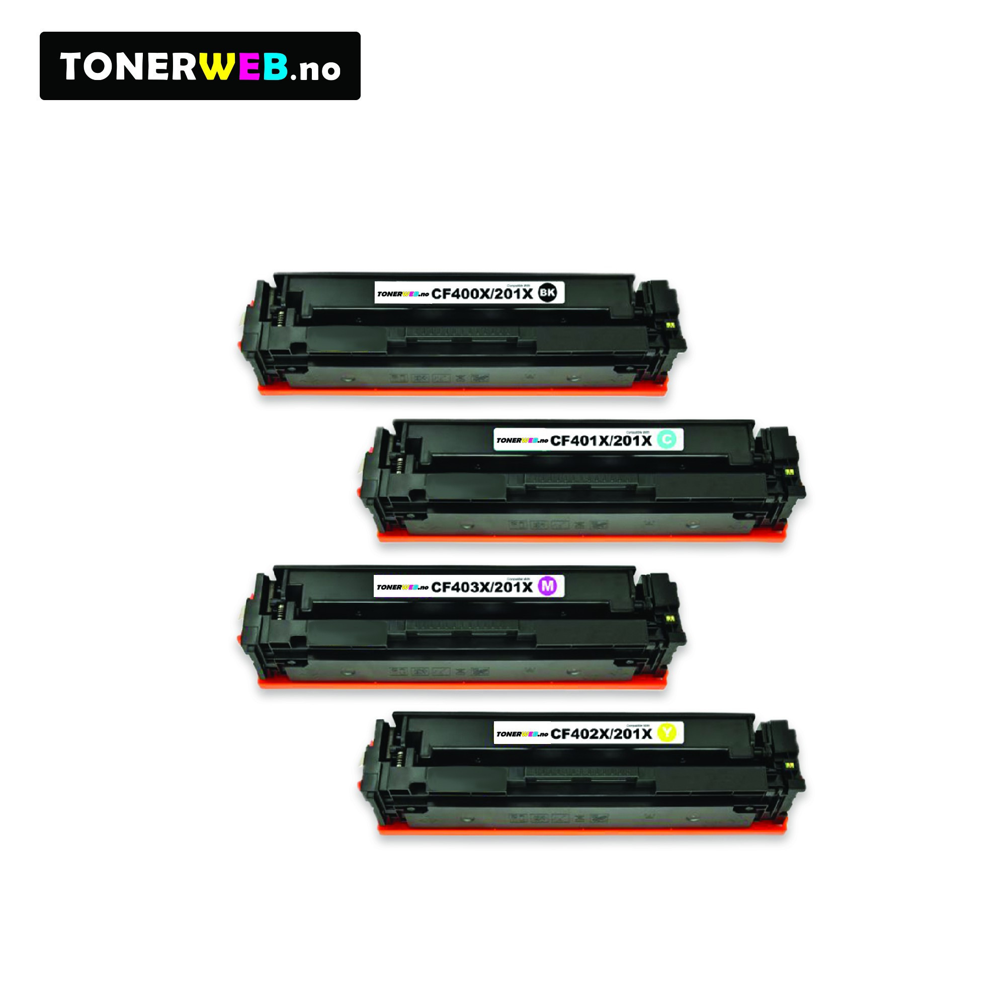 HP 201X BK/C/M/Y (svart/cyan/magenta/gul) toner 4-pakk 1 x 2800 sider / 3 x 2300 sider- kompatibel