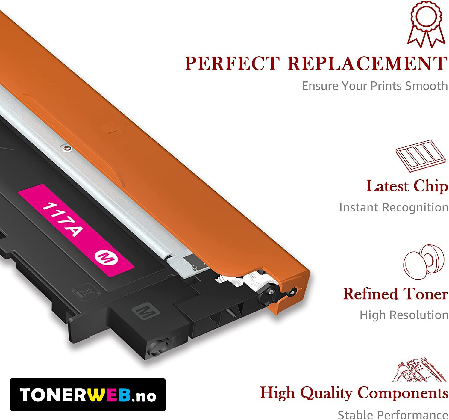 HP 117A BK/C/M/Y (svart/cyan/magenta/gul) toner 4-pakk 1 x 1000 sider / 3 x 700 sider - kompatibel