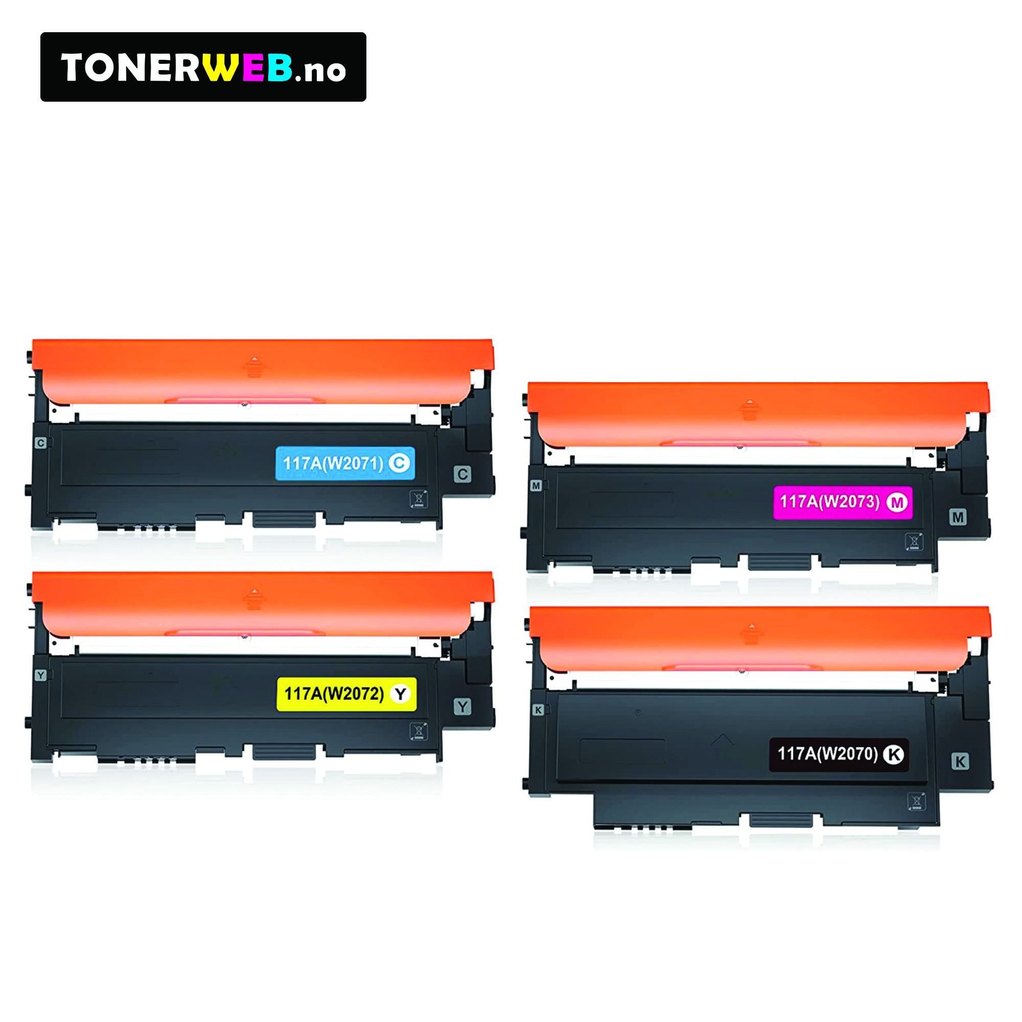 HP 117A BK/C/M/Y (svart/cyan/magenta/gul) toner 4-pakk 1 x 1000 sider / 3 x 700 sider - kompatibel