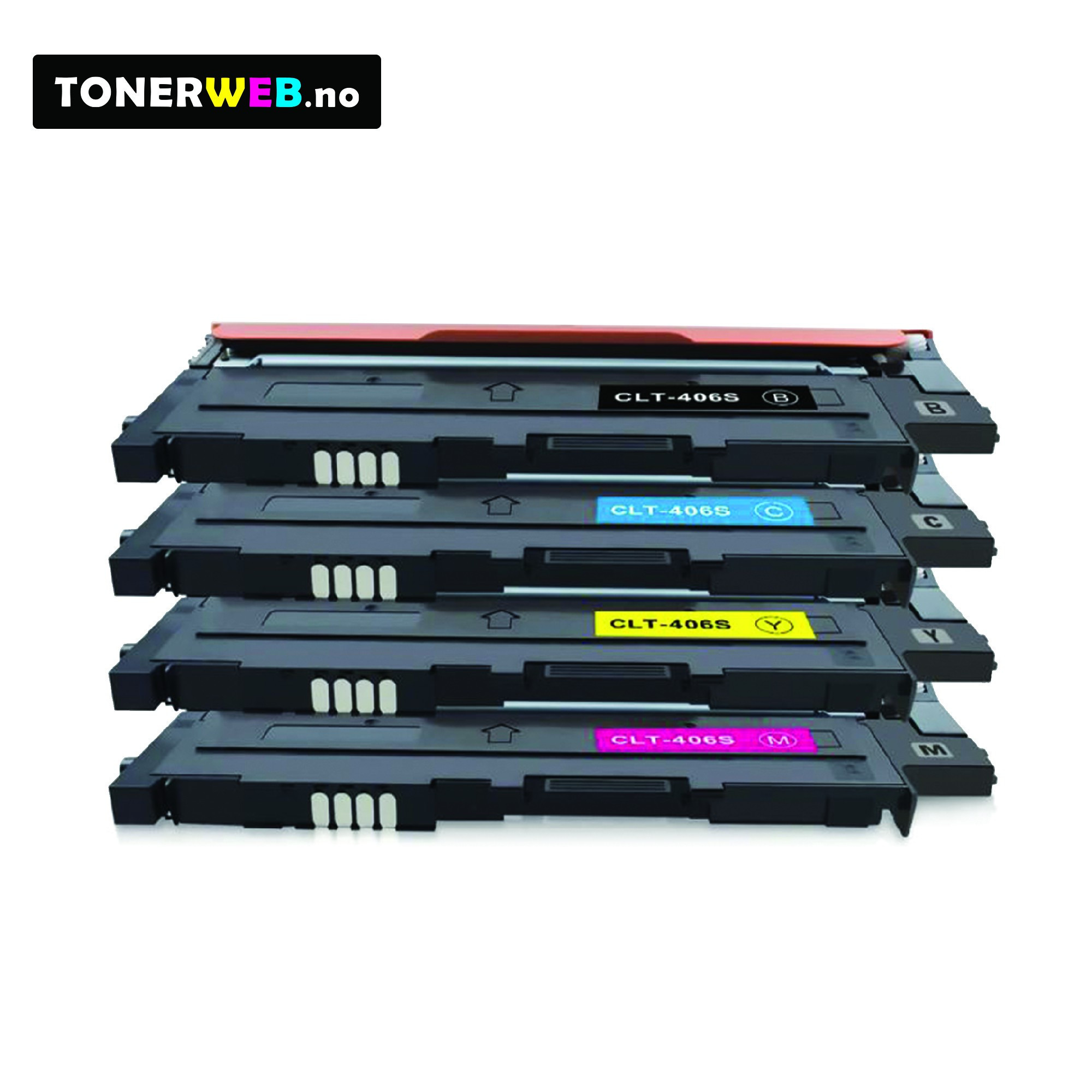 Samsung CLT-406 BK/C/M/Y (svart/cyan/magenta/gul) toner 4-pakk 4 x 1000 sider - kompatibel