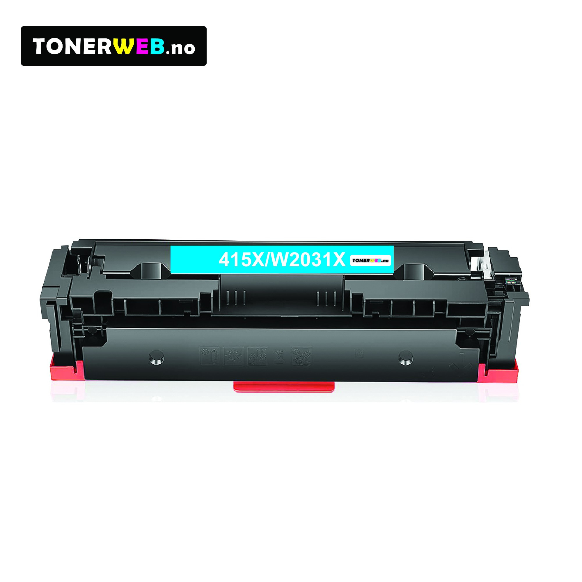 HP 415X C (cyan) toner 6000 sider - kompatibel