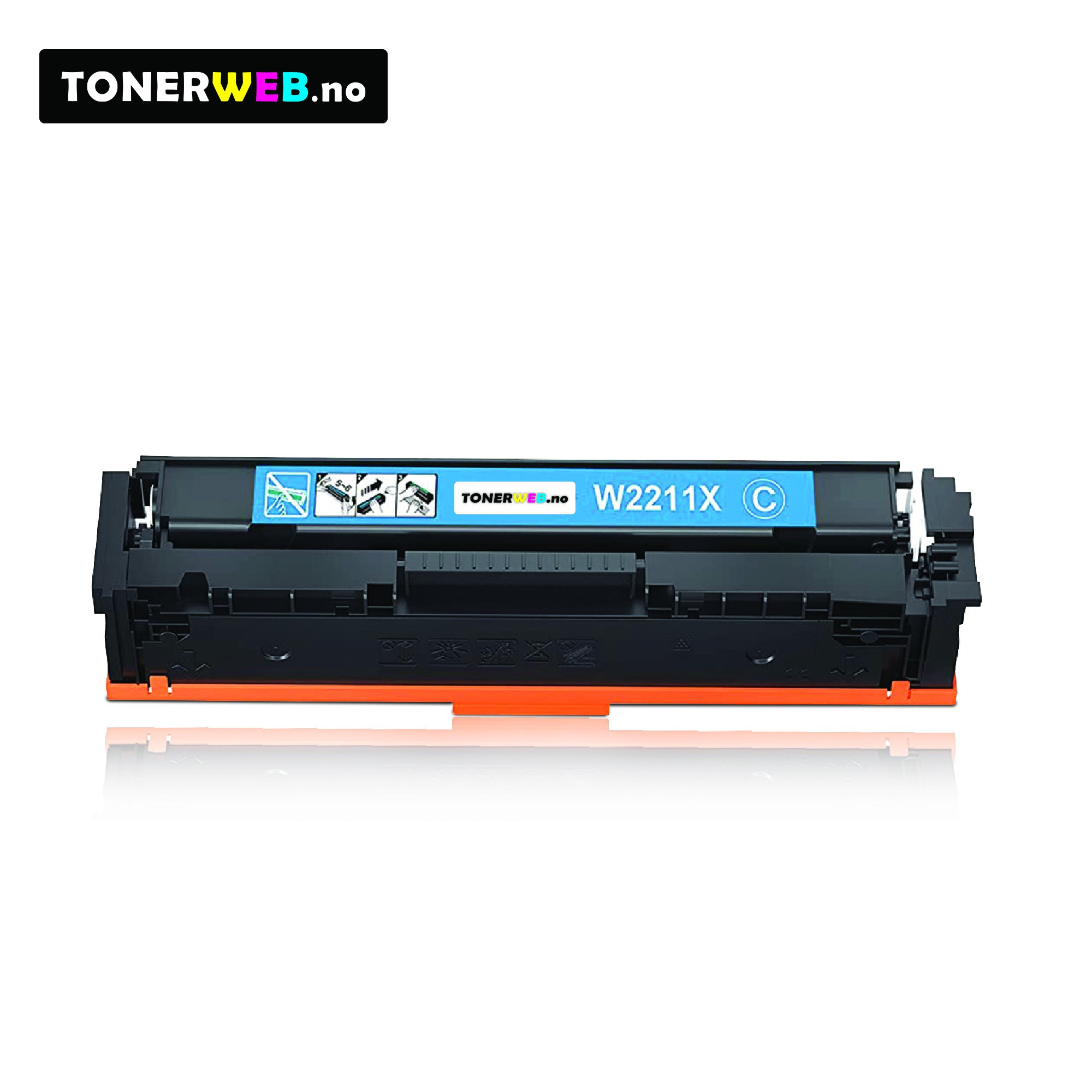 HP 207X C (cyan) toner 2450 sider - kompatibel