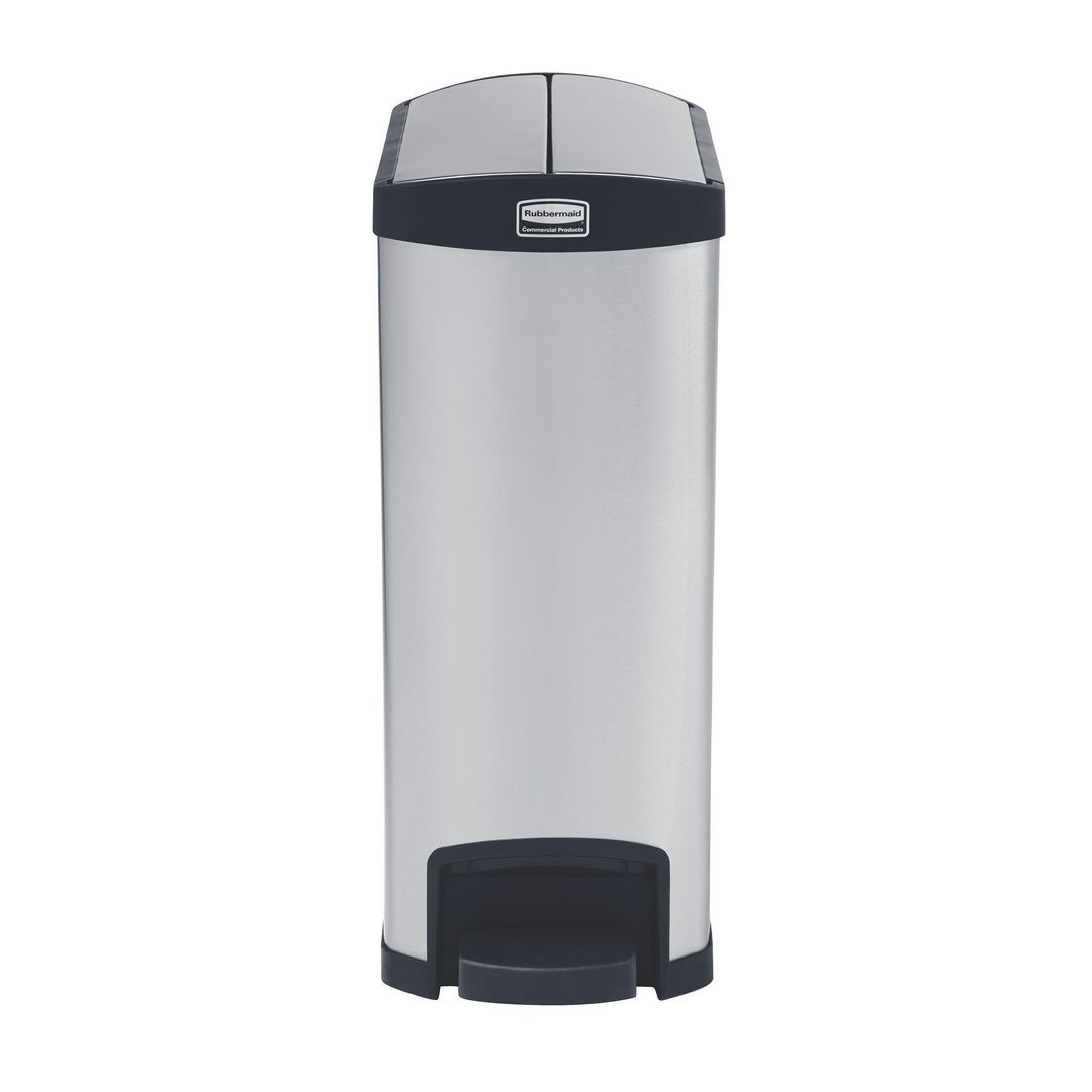 BildePapperskorg RUBBERMAID Slim Jim 50L stål