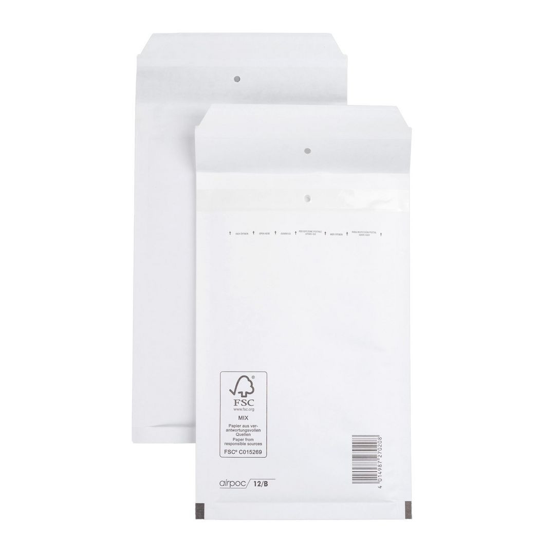 BildeBubbelpåse 12 120x215mm vit 200/fp