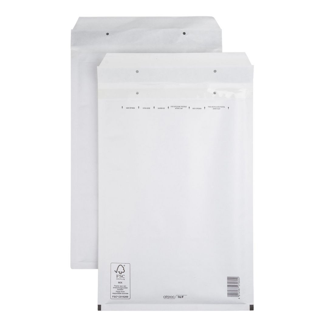 BildeBubbelpåse 16 220x340mm vit 100/fp