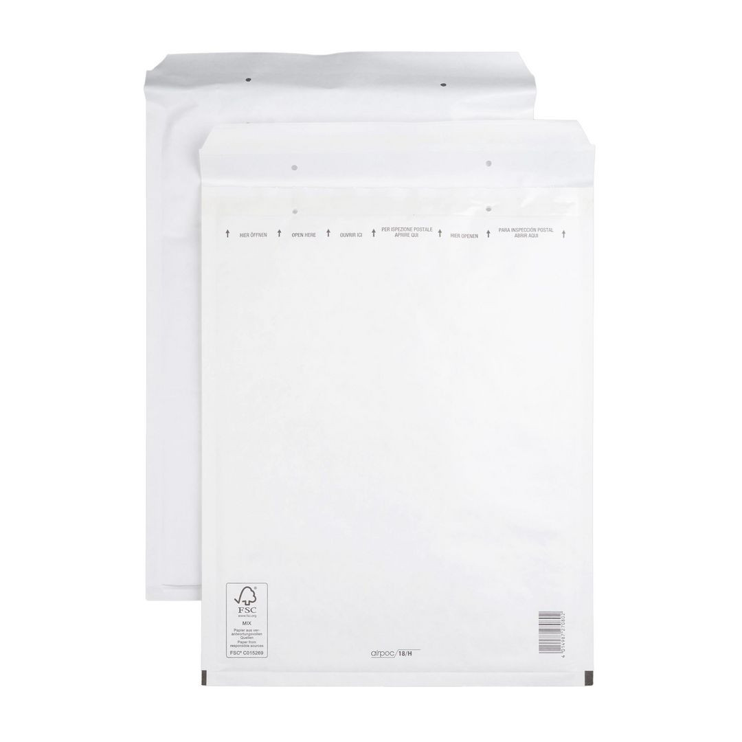 BildeBubbelpåse 18 270x360mm vit 100/fp