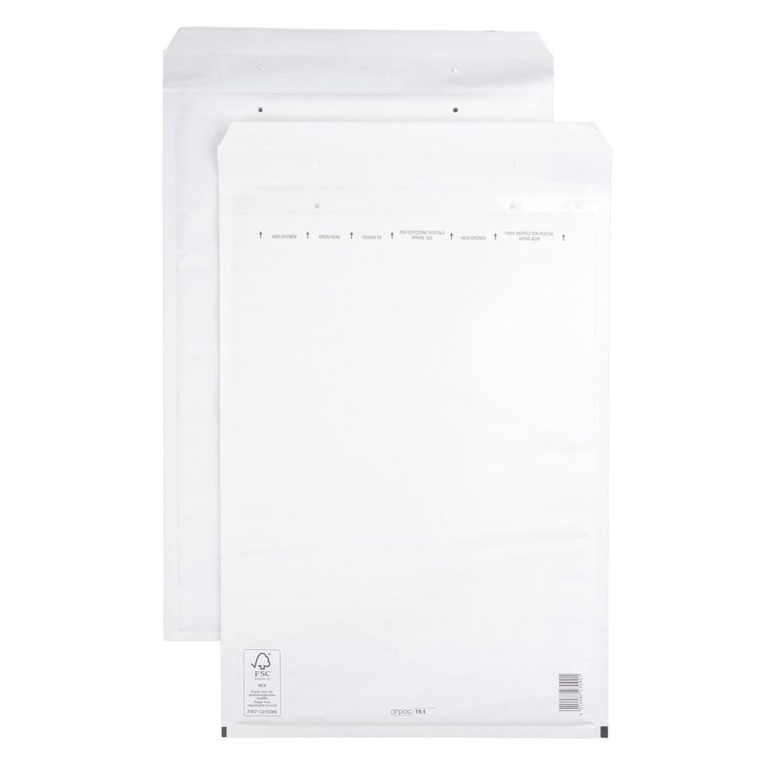 BildeBubbelpåse 19 300x445mm vit 50/fp