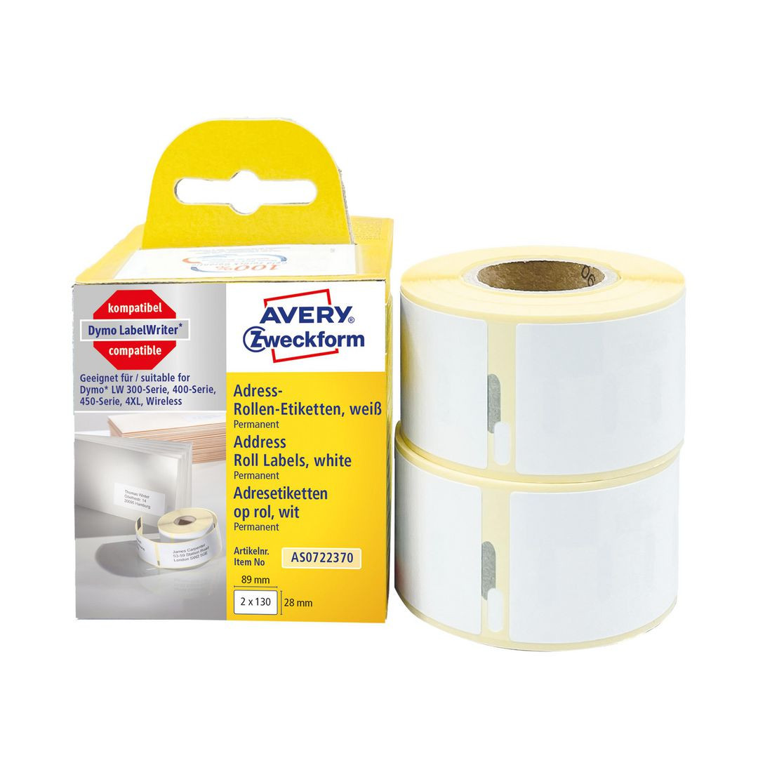 BildeEtikett AVERY på rulle 89x28mm 260/fp