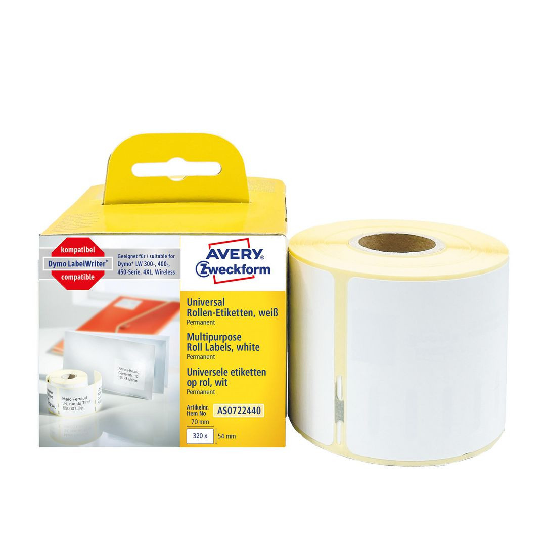 BildeEtikett AVERY på rulle 70x54mm 320/fp