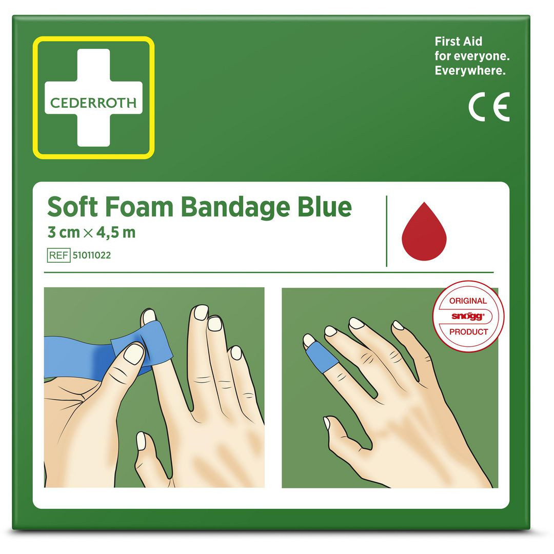 BildePlåster CEDERROTH SoftFoam 3cmx4,5m blå