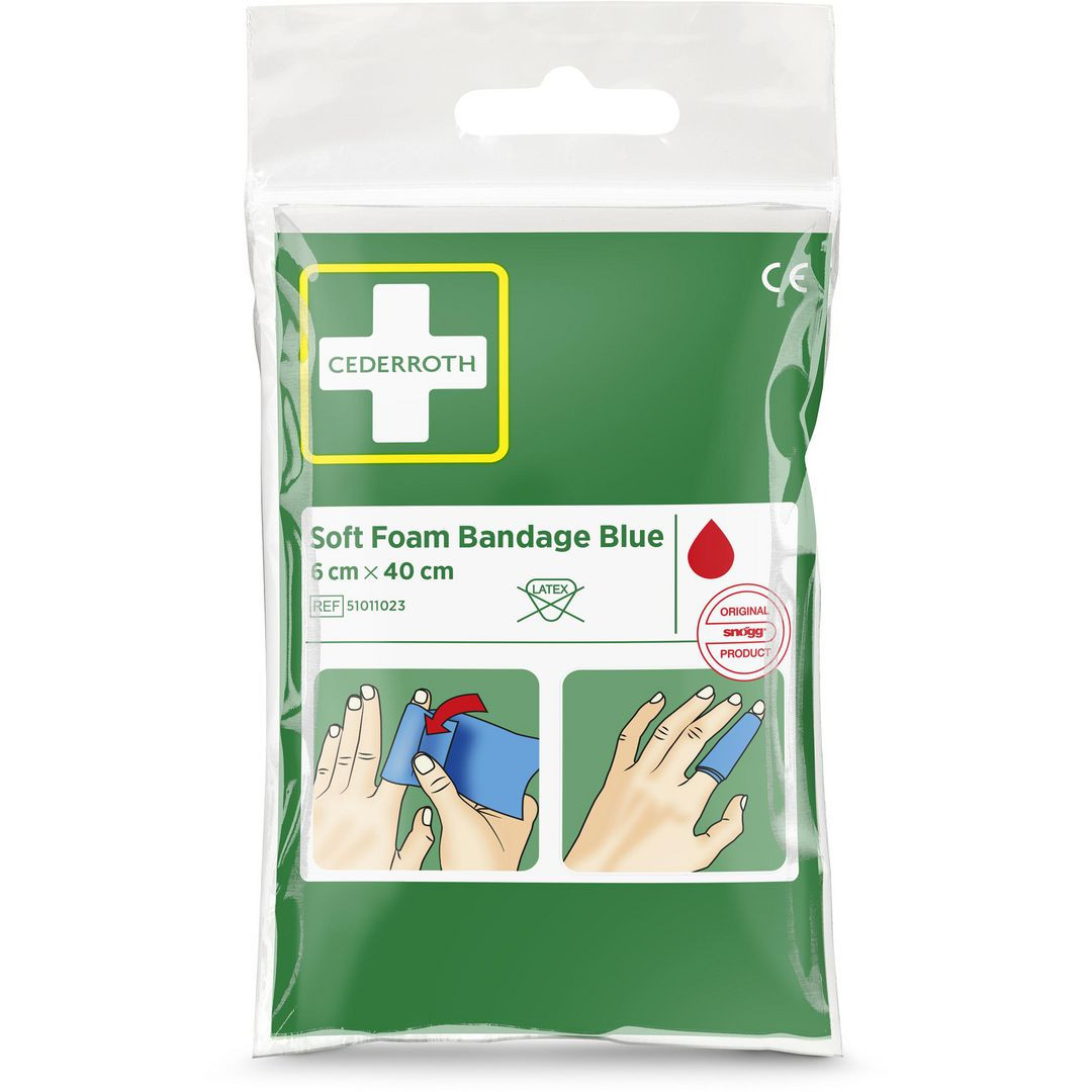 BildePlåster CEDERROTH SoftFoam 6x40cm blå